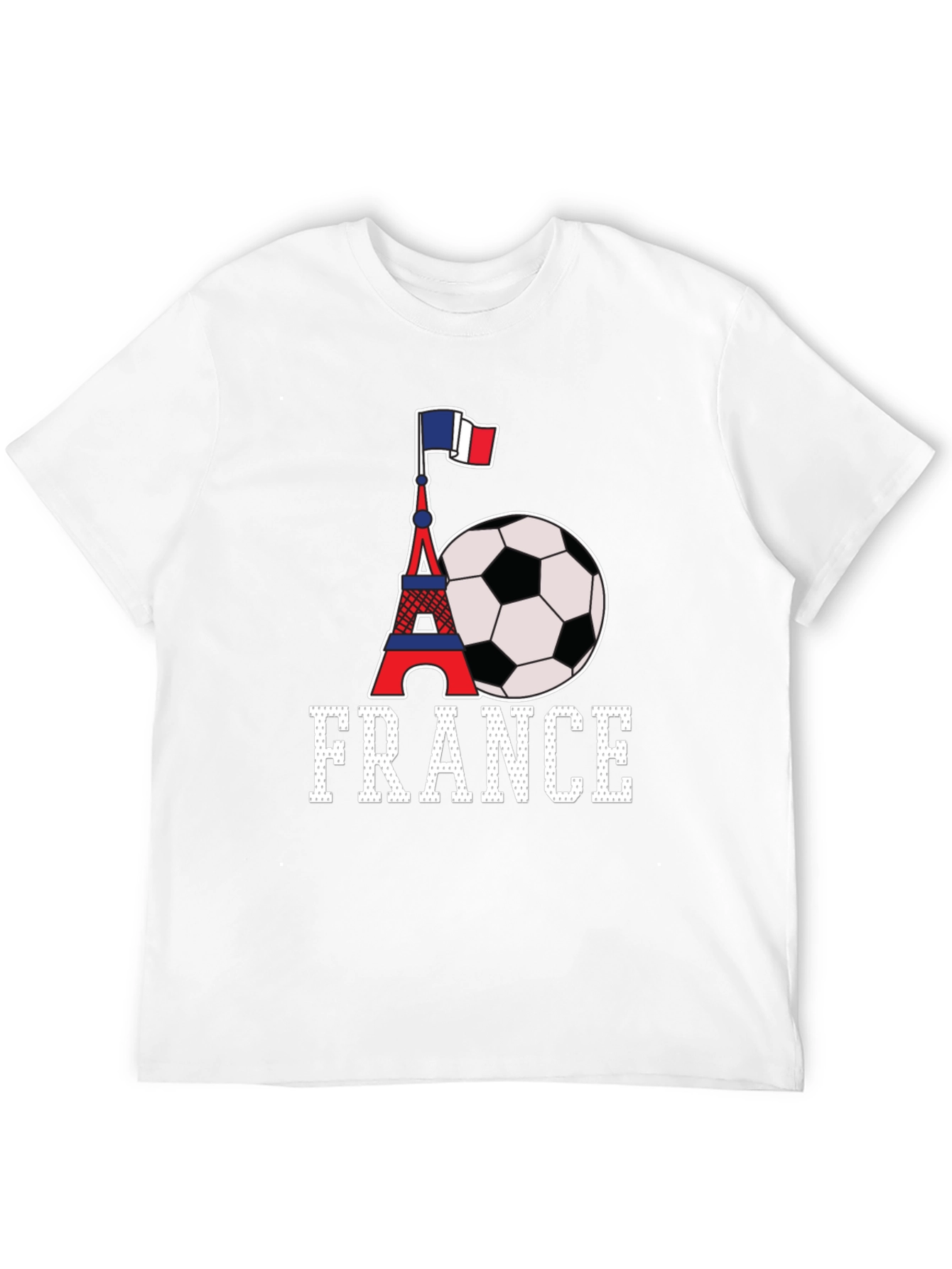 France Soccer T-Shirt: Eiffel Tower & Flag