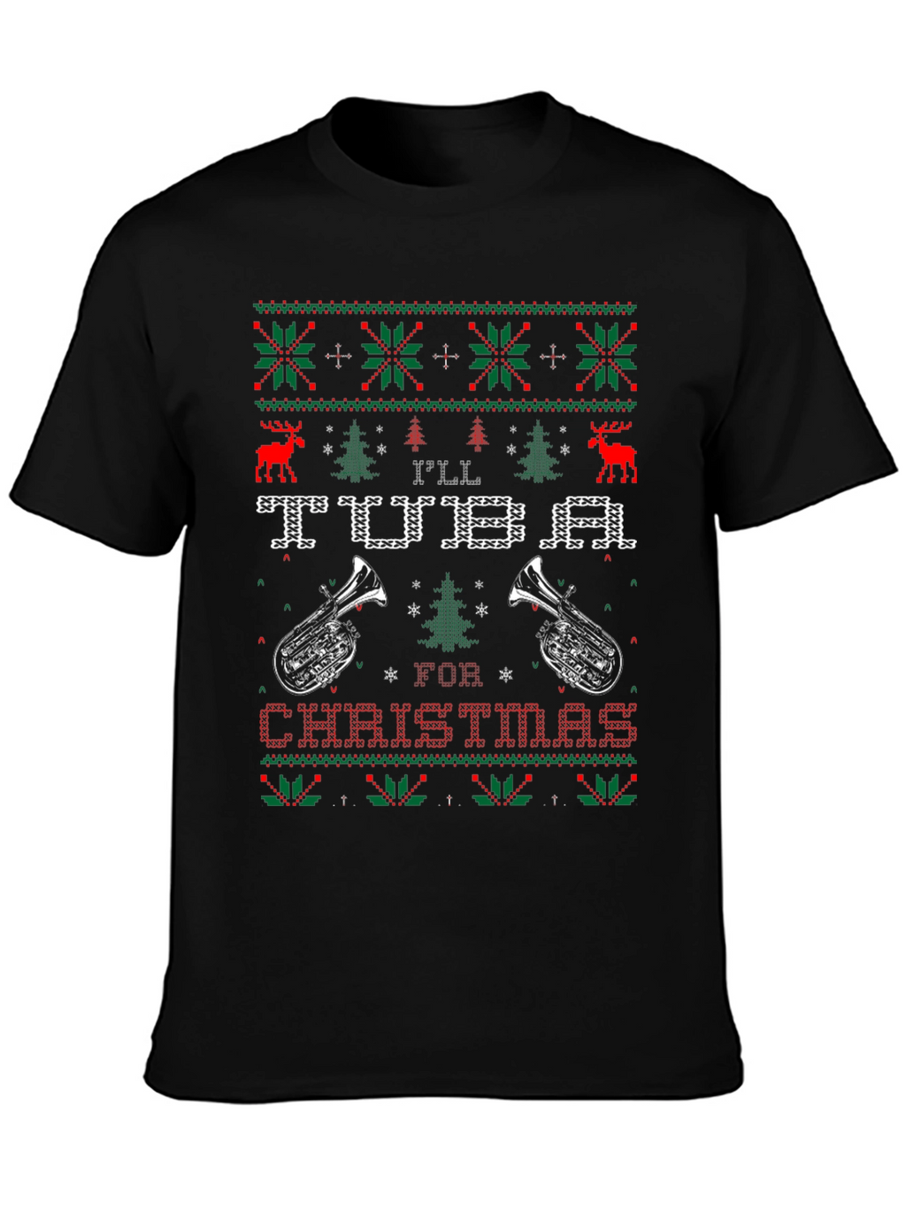 Ill Tuba For Christmas Ugly Sweater T-Shirt