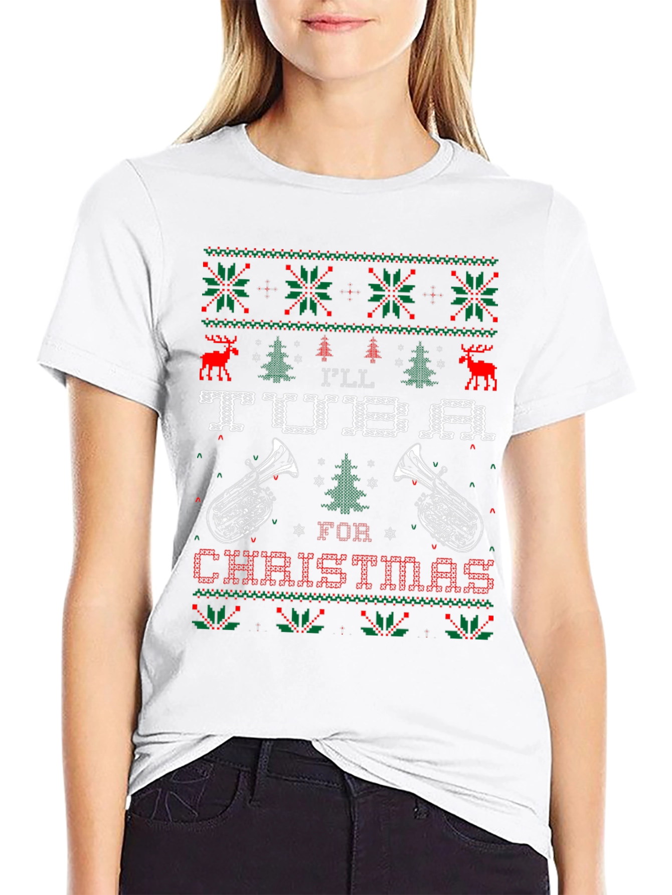 Ill Tuba For Christmas Ugly Sweater T-Shirt
