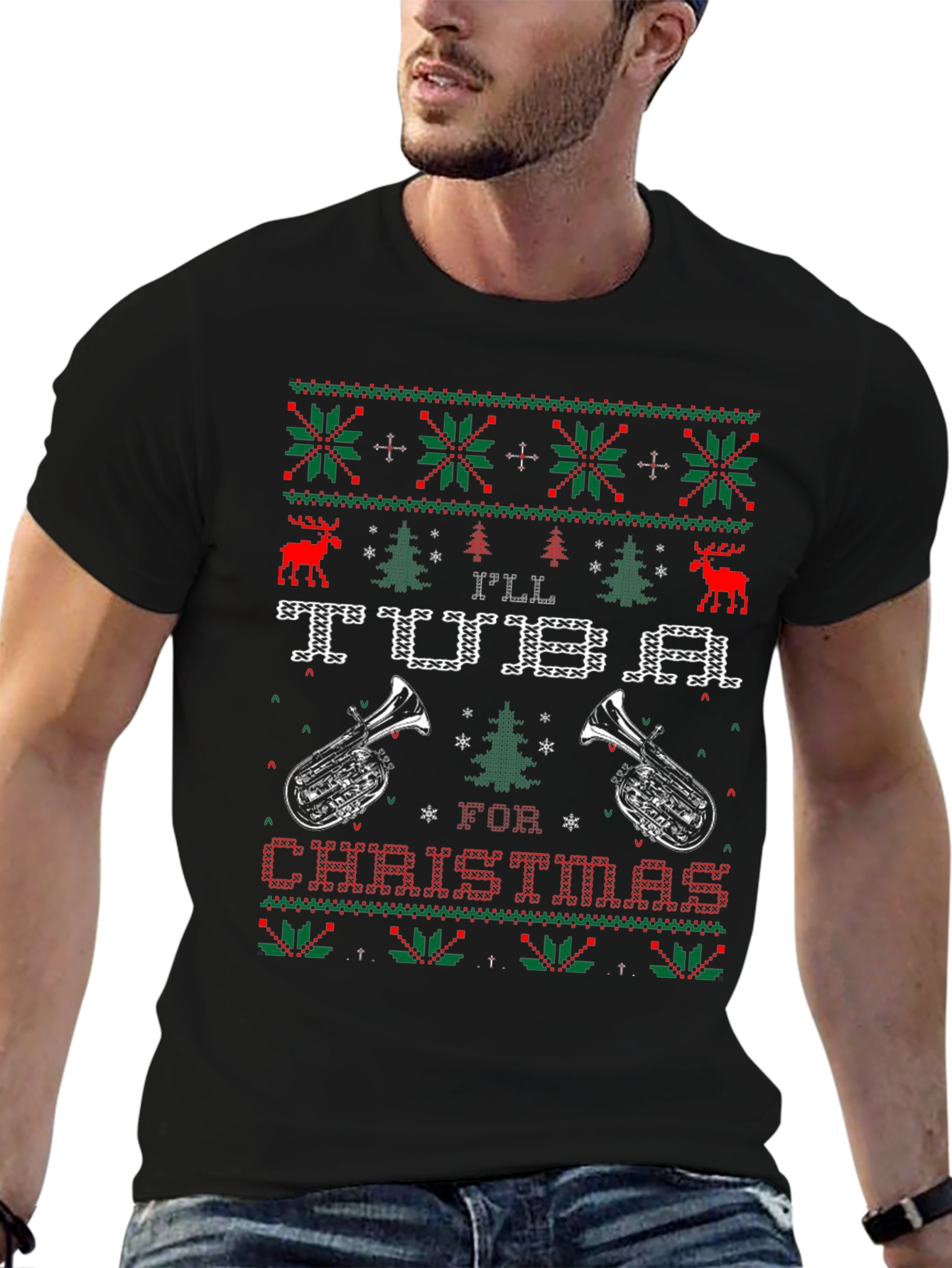 Ill Tuba For Christmas Ugly Sweater T-Shirt