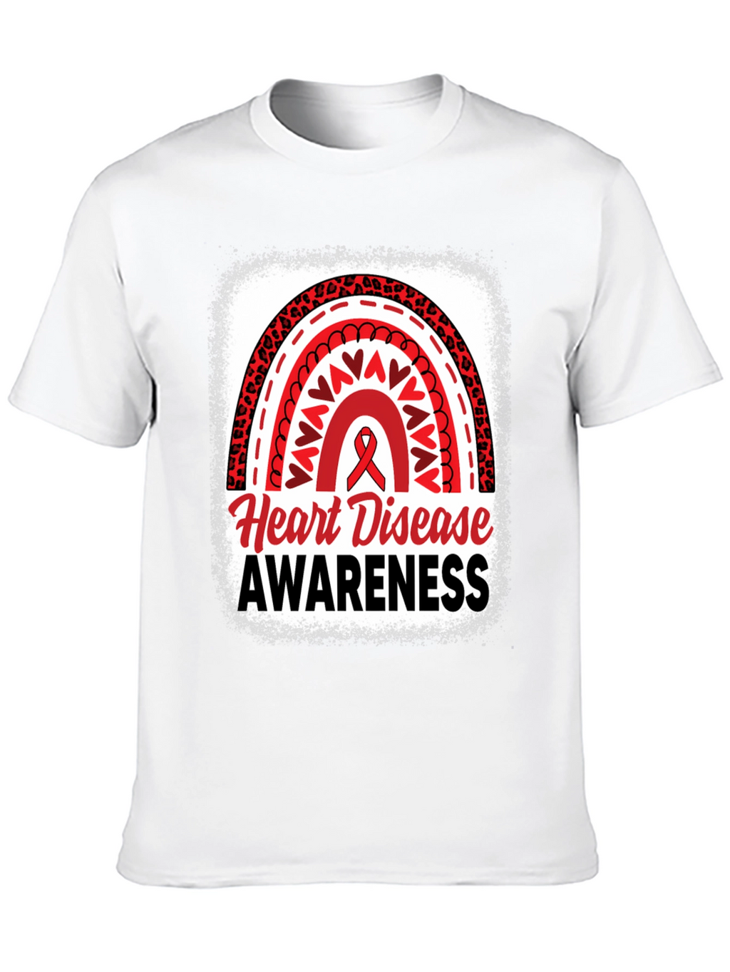 Heart Disease Awareness Black T-Shirt