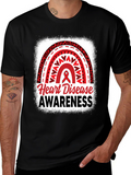 Heart Disease Awareness Black T-Shirt