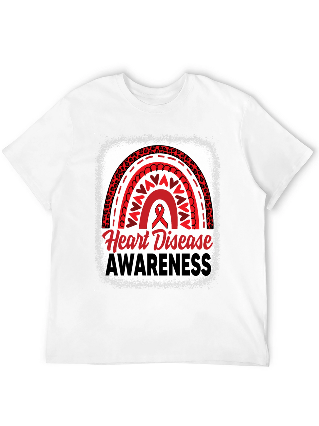 Heart Disease Awareness Black T-Shirt