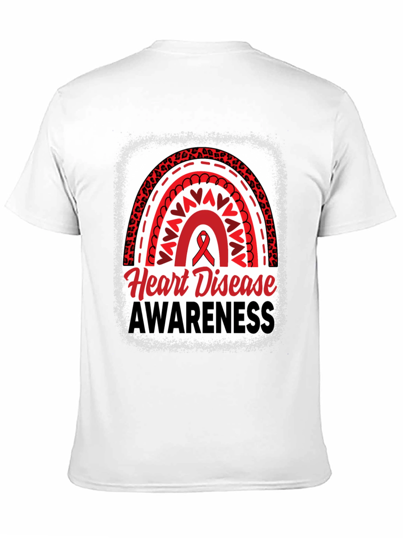 Heart Disease Awareness Black T-Shirt