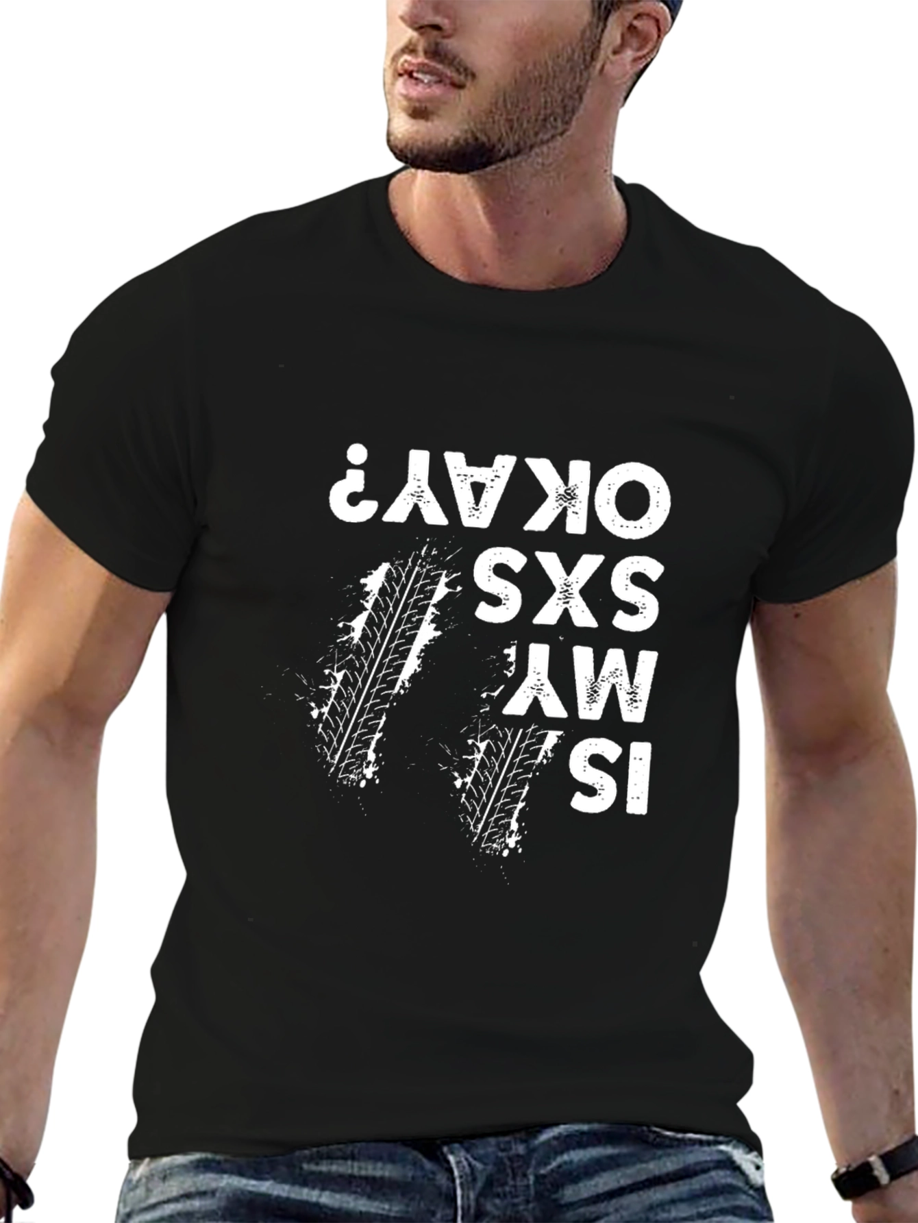 Is My SXS Okay? Mens Black Graphic Tee