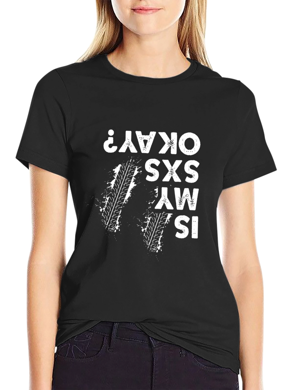 Is My SXS Okay? Mens Black Graphic Tee