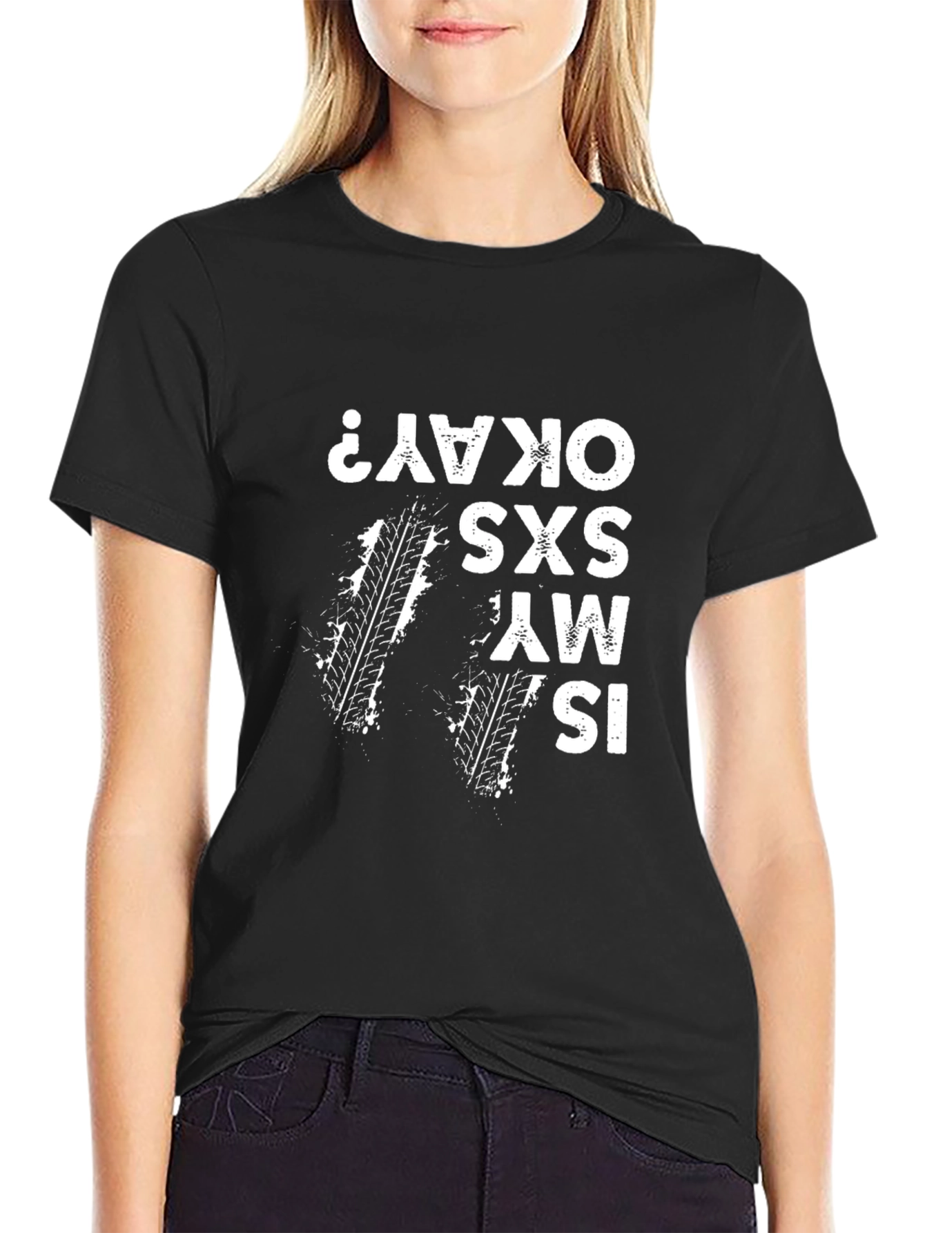 Is My SXS Okay? Mens Black Graphic Tee