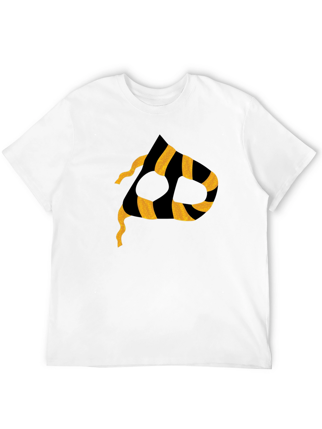 Striped P Graphic Black T-Shirt