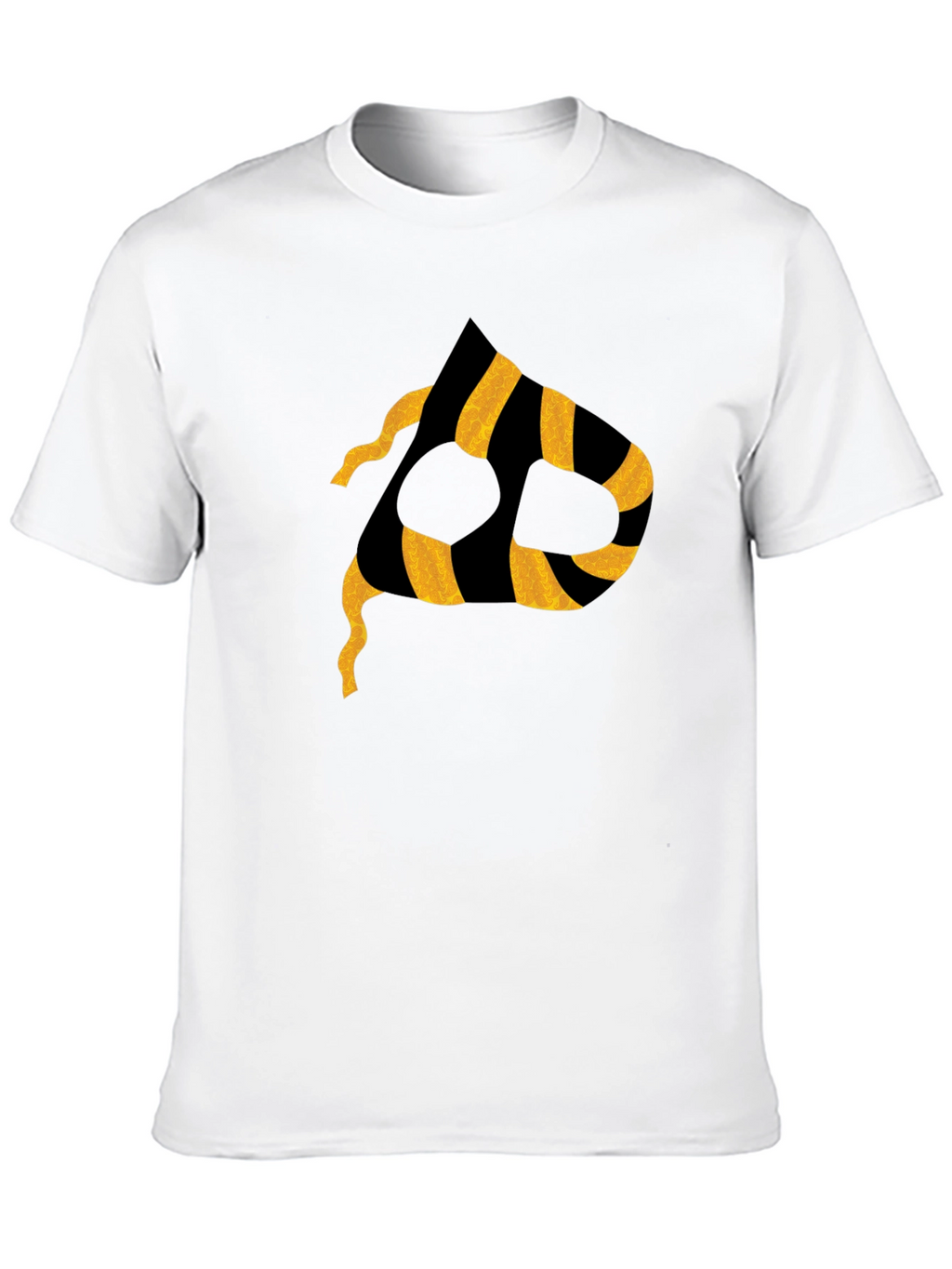 Striped P Graphic Black T-Shirt