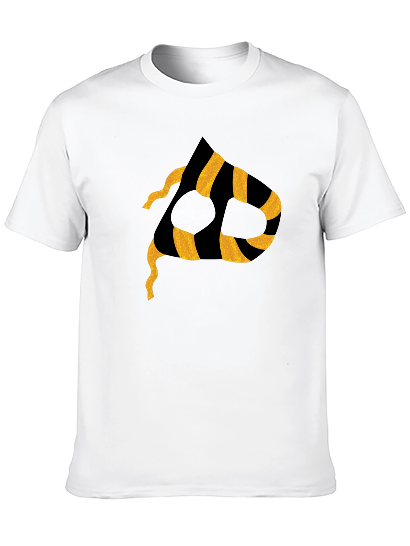 Striped P Graphic Black T-Shirt