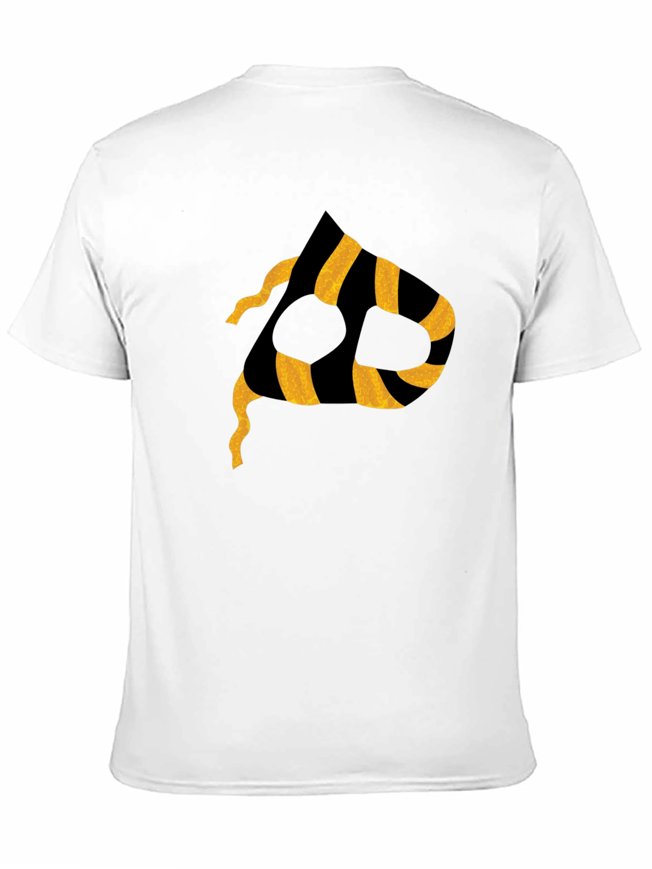 Striped P Graphic Black T-Shirt