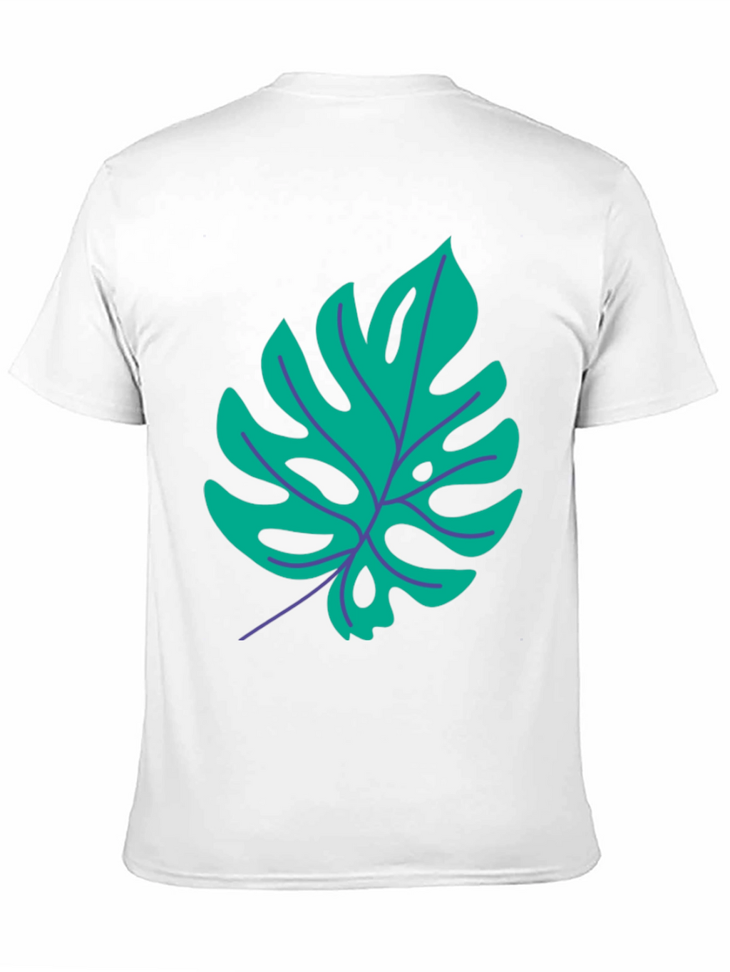 Tropical Monstera Leaf Graphic Tee - Stylish Black T-Shirt