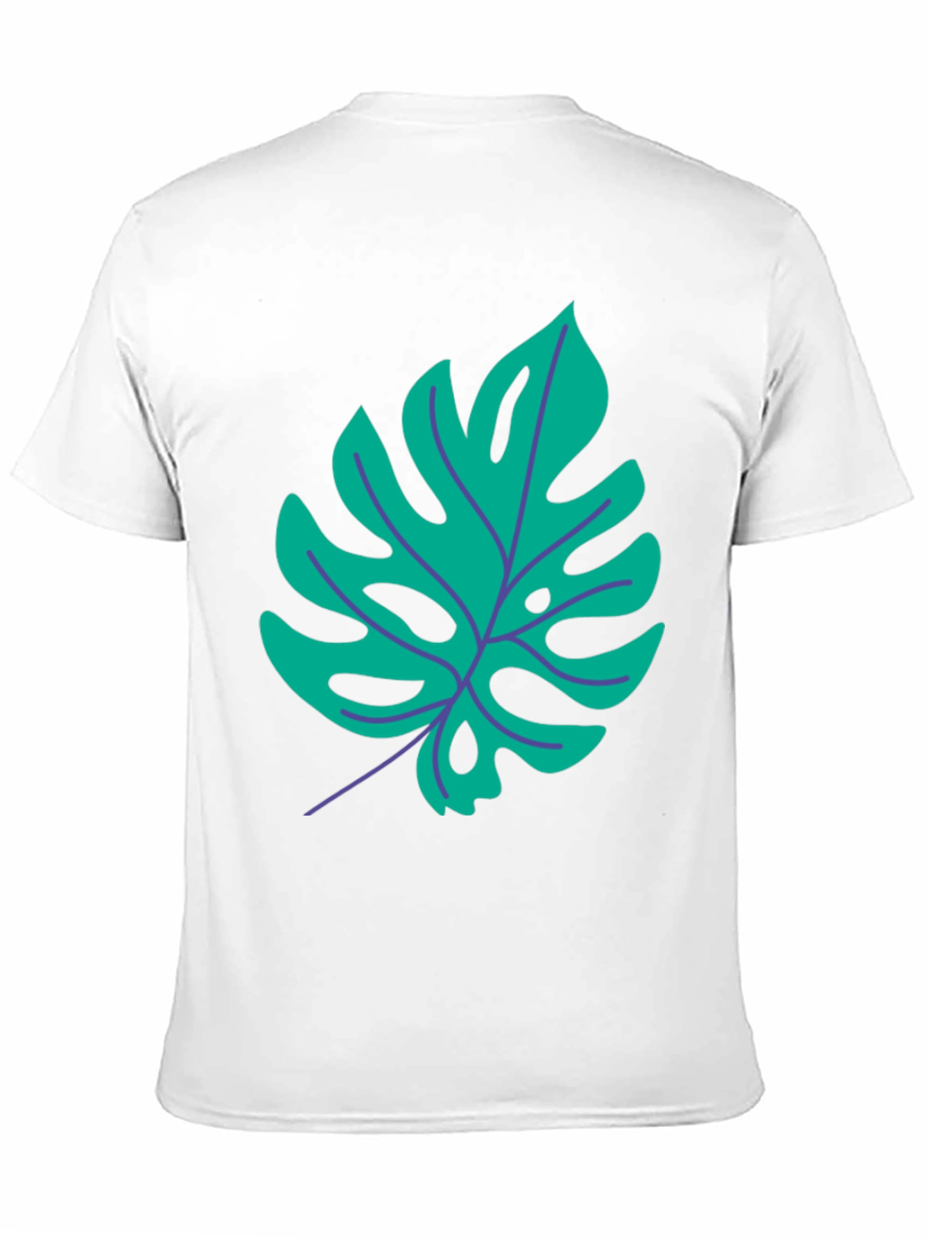Tropical Monstera Leaf Graphic Tee - Stylish Black T-Shirt