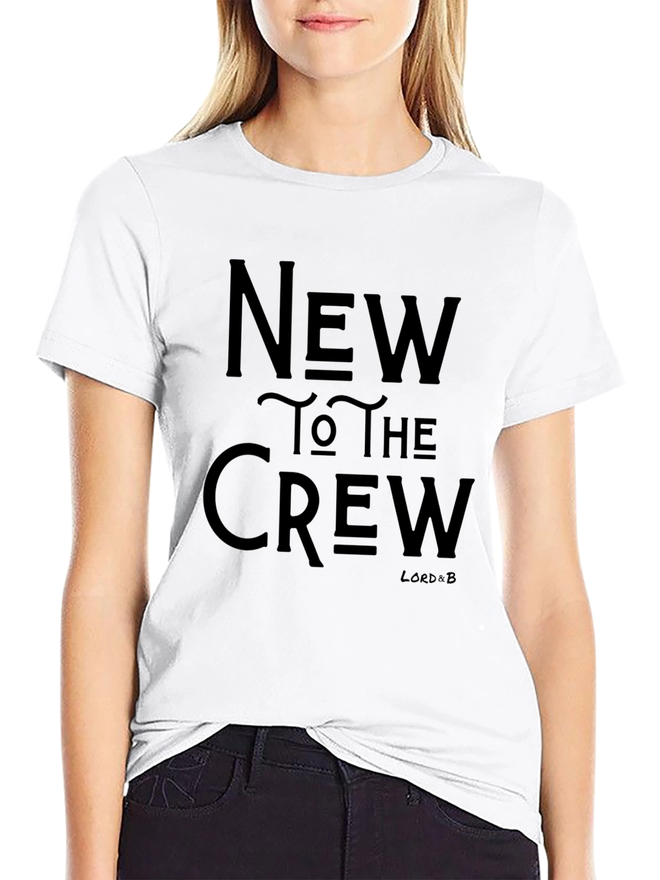 New To The Crew Black Graphic T-Shirt
