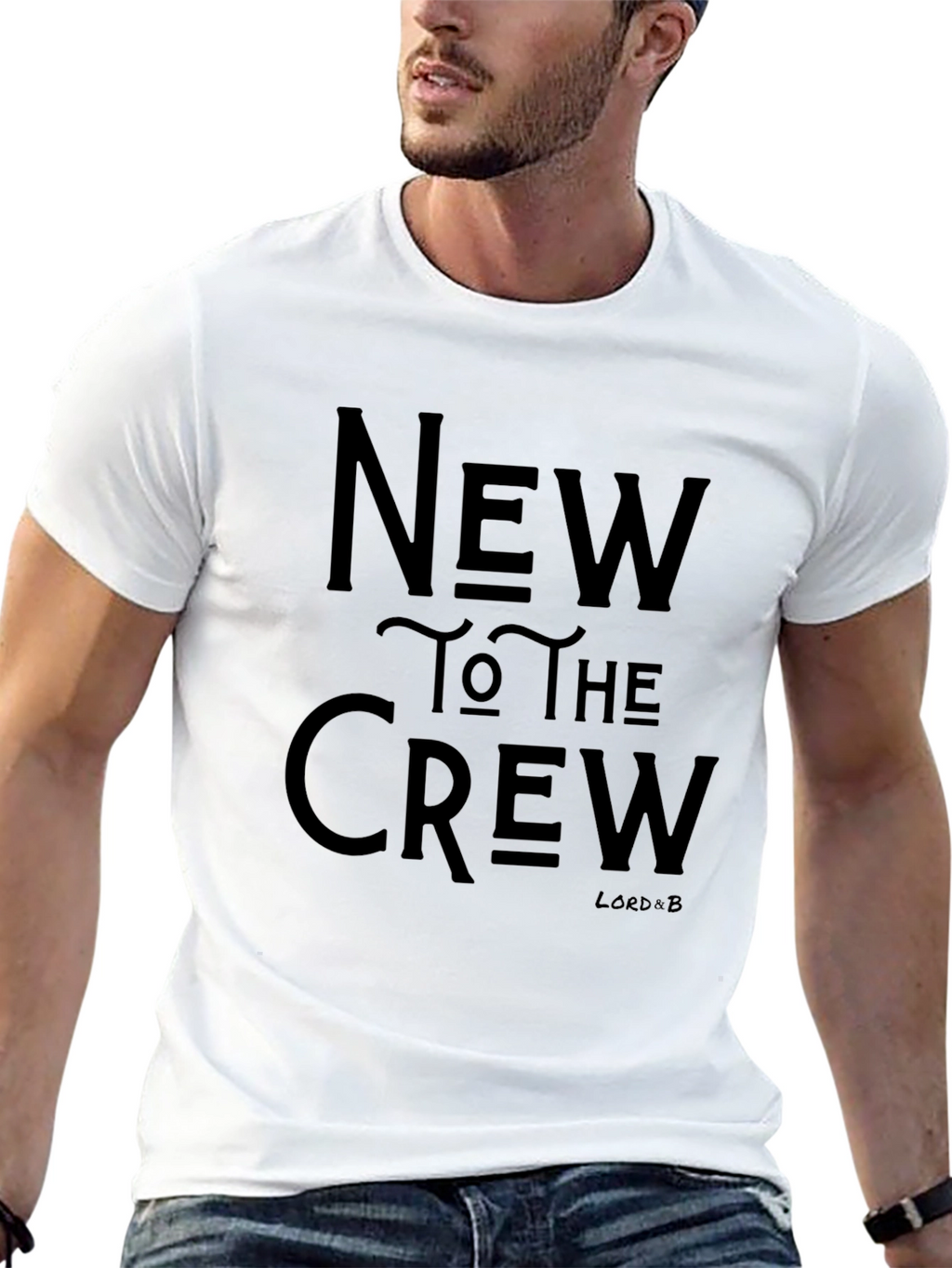 New To The Crew Black Graphic T-Shirt