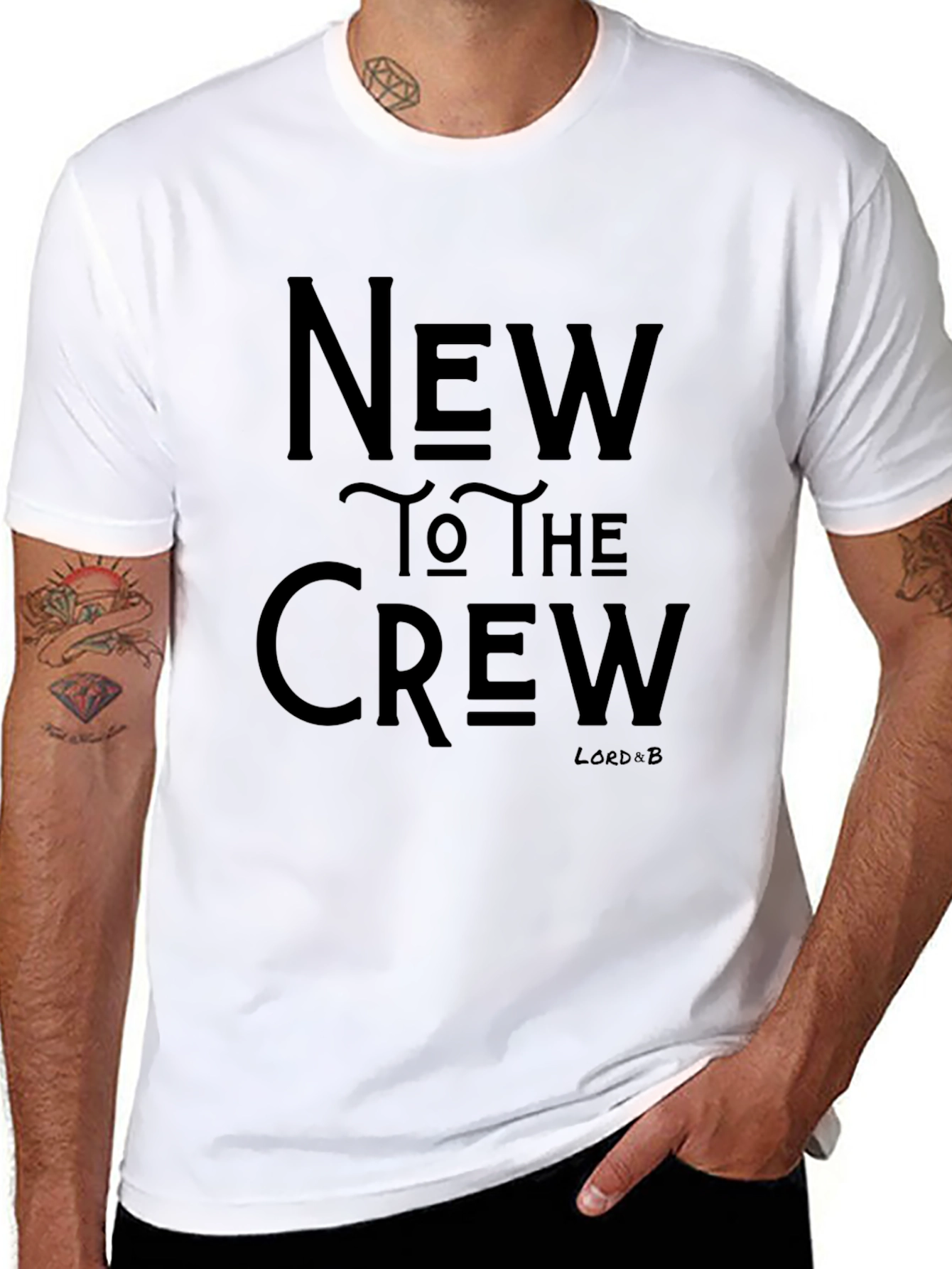 New To The Crew Black Graphic T-Shirt