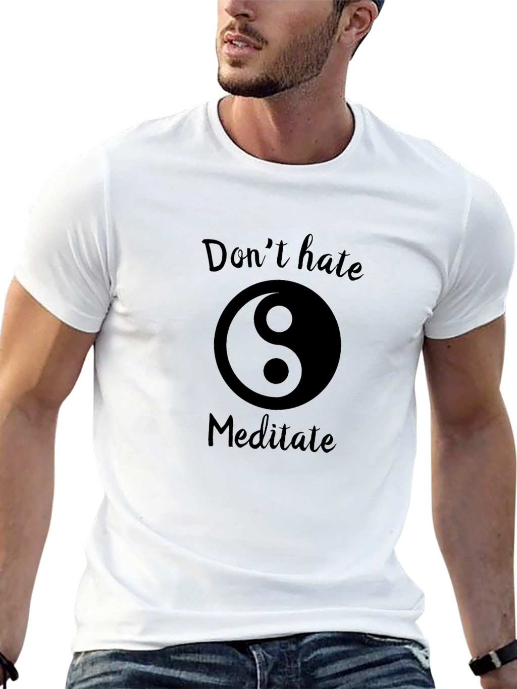 Dont Hate Meditate Black T-Shirt