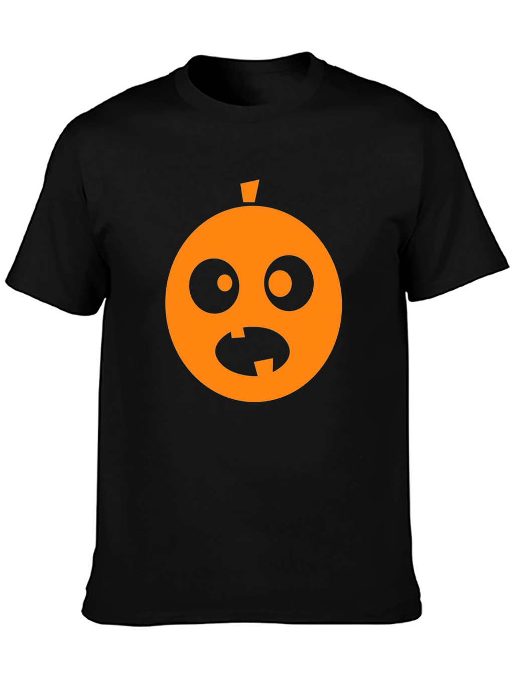 Funny Halloween Pumpkin Face Black T-Shirt