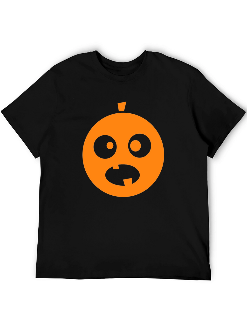 Funny Halloween Pumpkin Face Black T-Shirt
