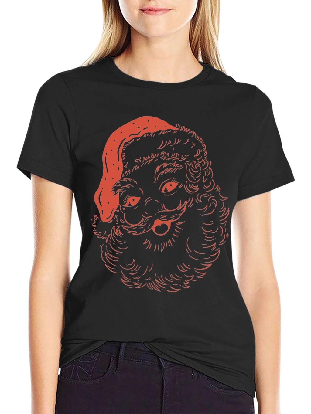 Festive Santa T-Shirt - Holiday Graphic Tee