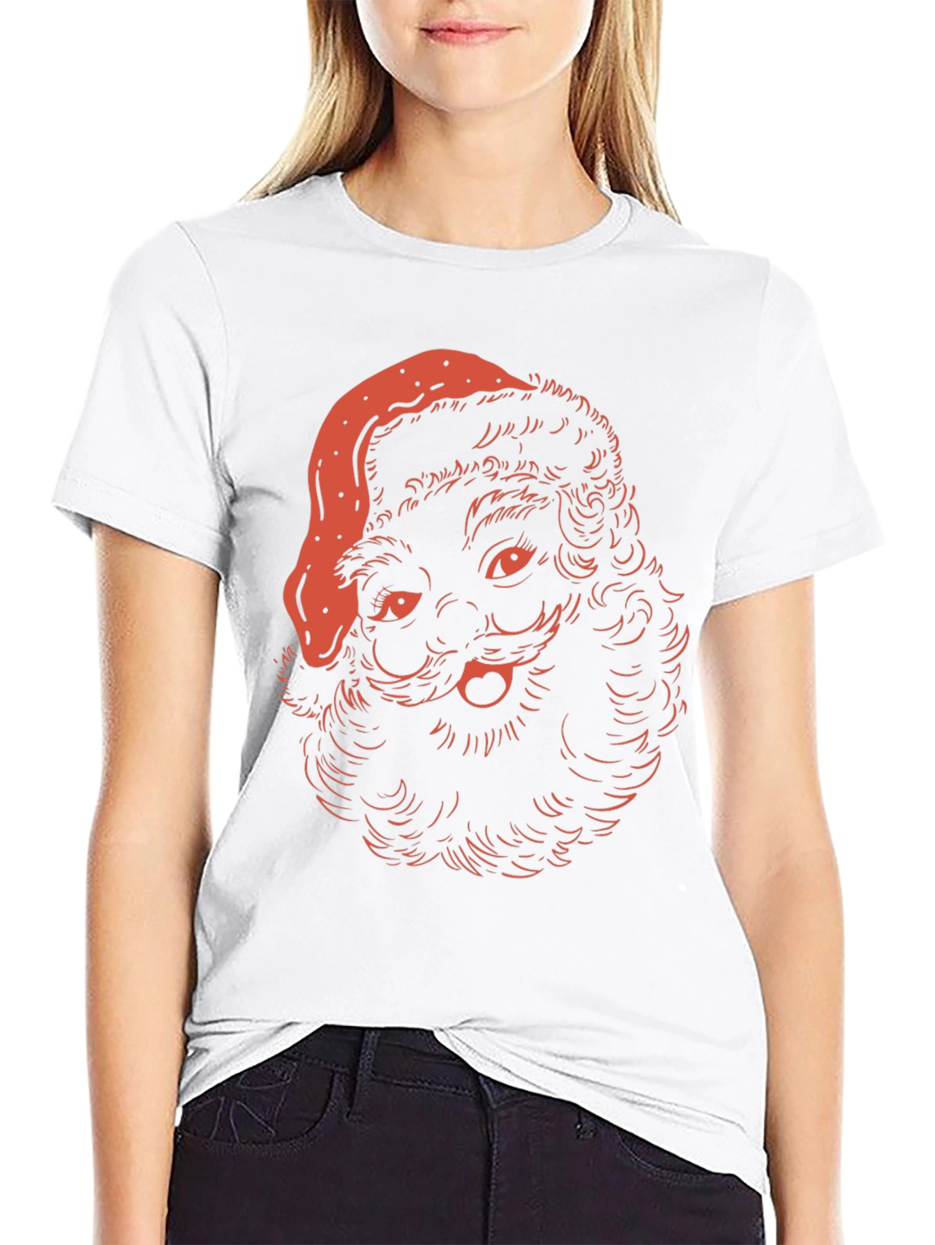 Festive Santa T-Shirt - Holiday Graphic Tee