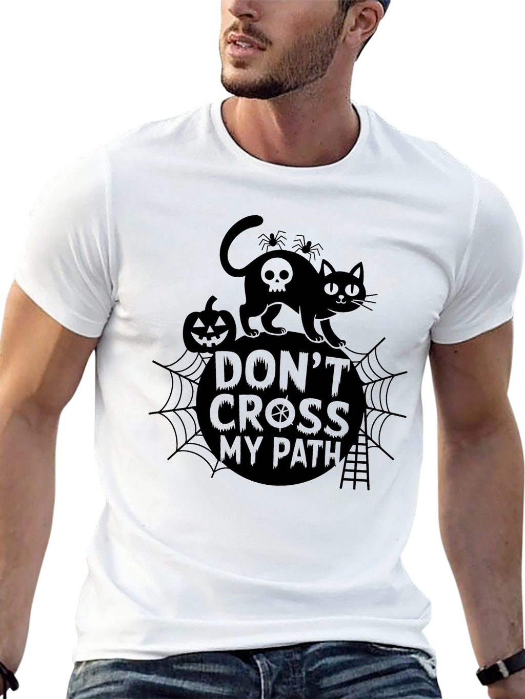 Dont Cross My Path Black Cat Halloween T-Shirt