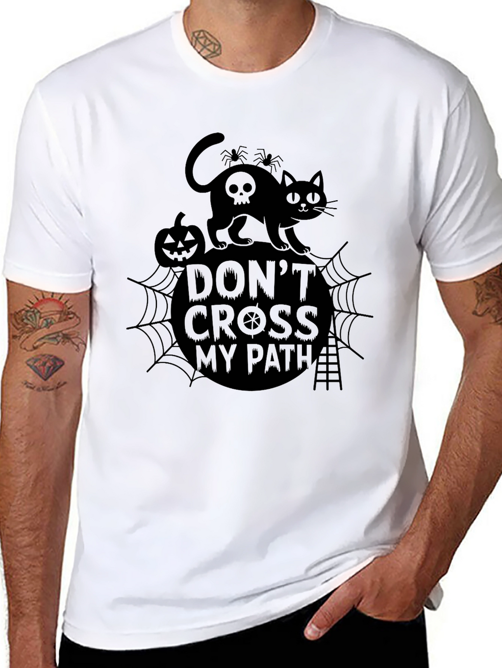 Dont Cross My Path Black Cat Halloween T-Shirt