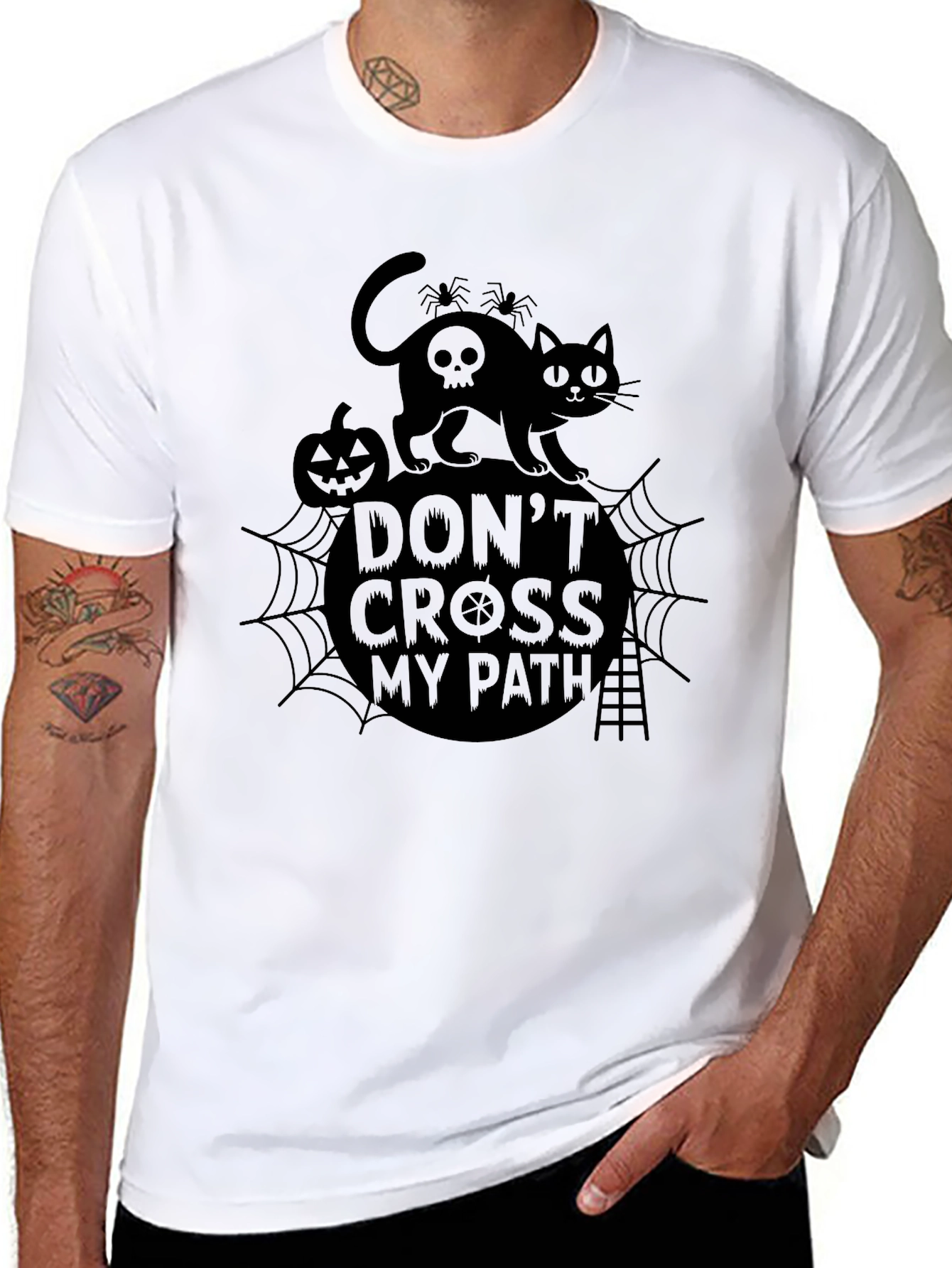 Dont Cross My Path Black Cat Halloween T-Shirt