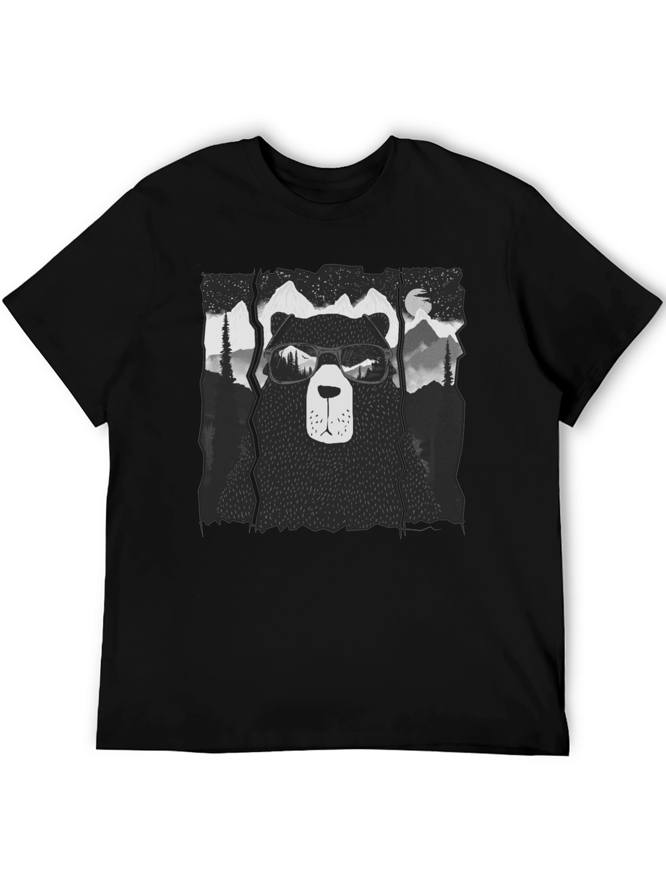 Cool Bear Graphic Tee - Mens Black Short Sleeve Shirt