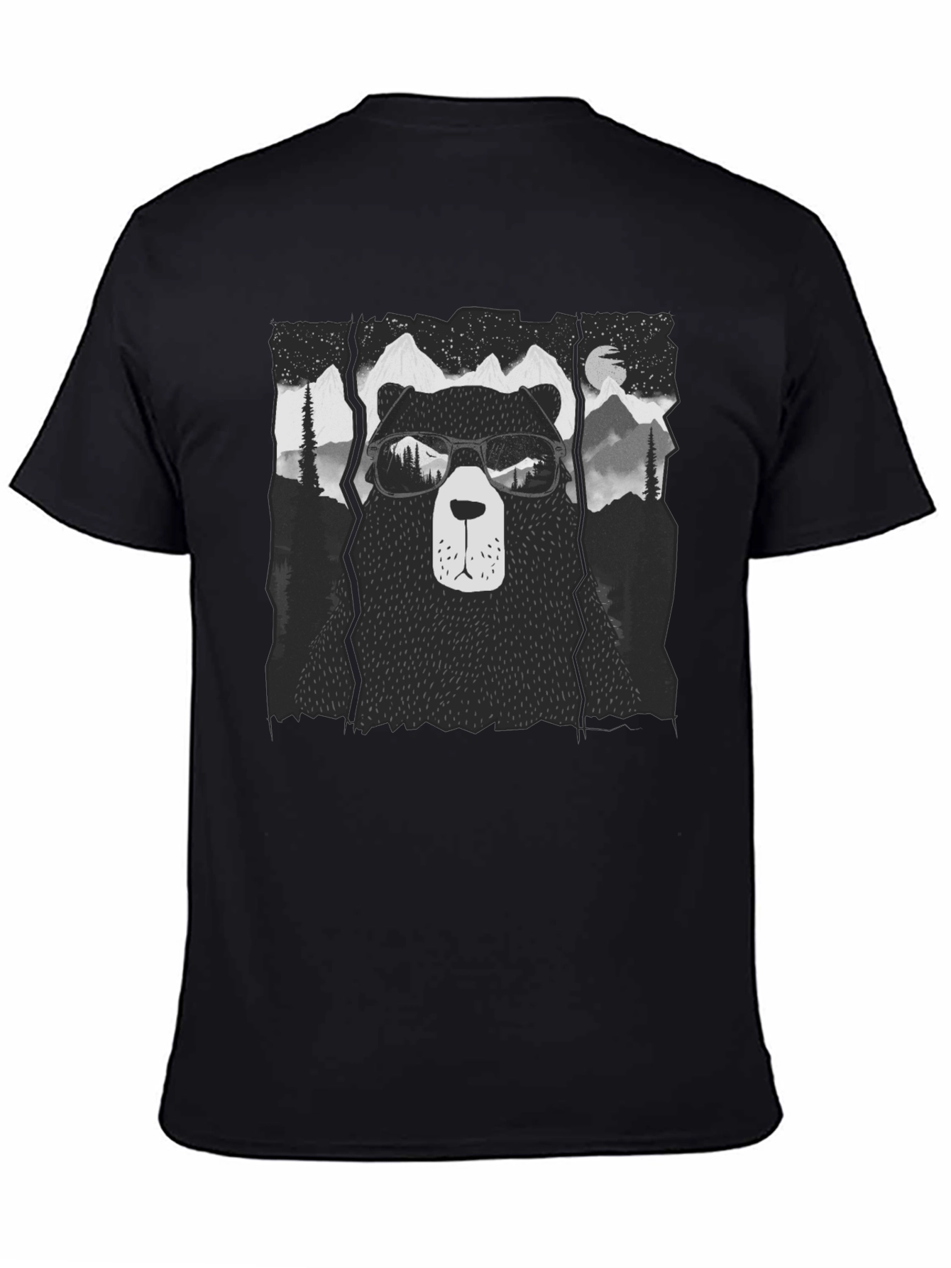 Cool Bear Graphic Tee - Mens Black Short Sleeve Shirt
