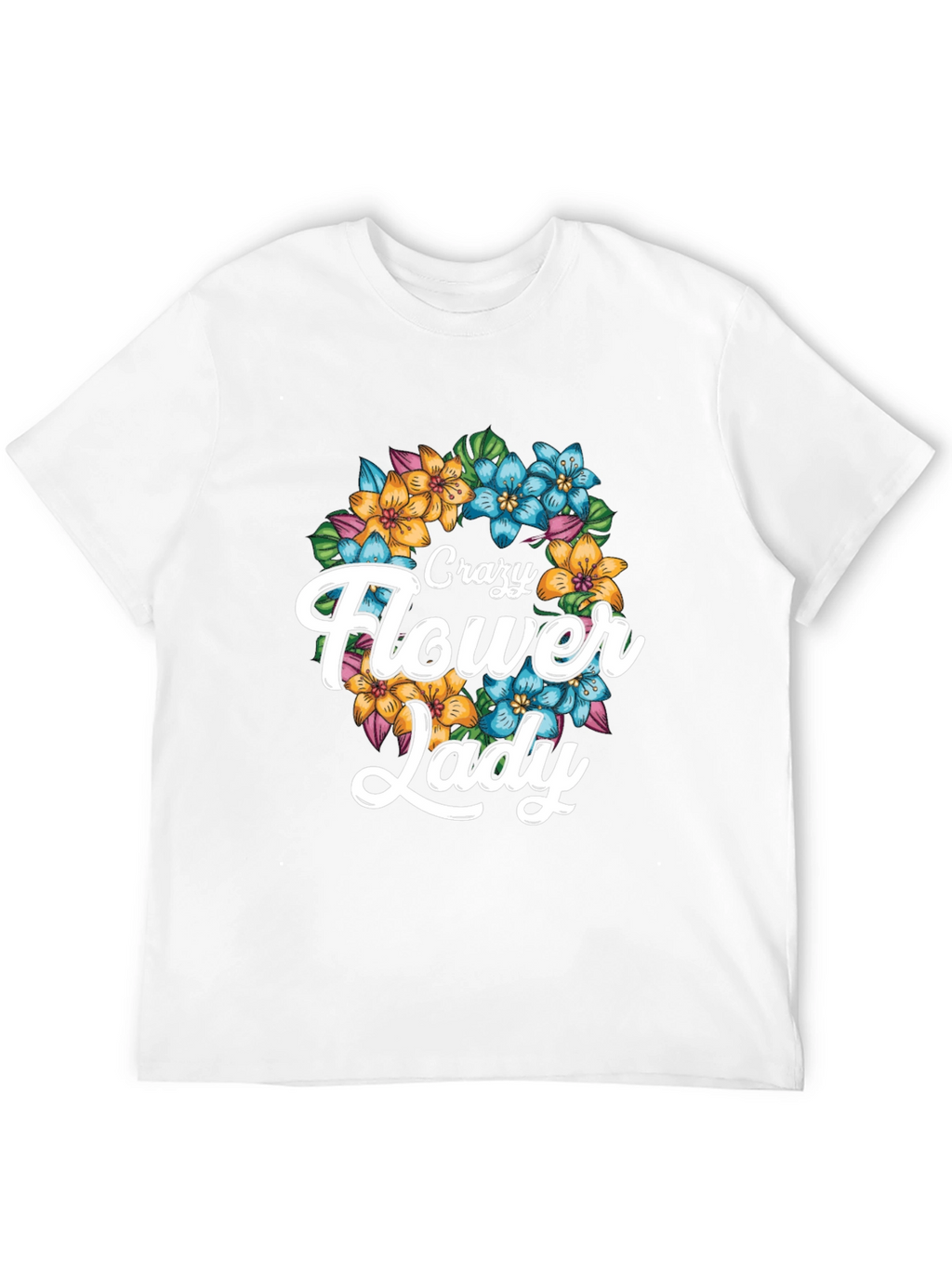 Crazy Flower Lady Graphic Tee