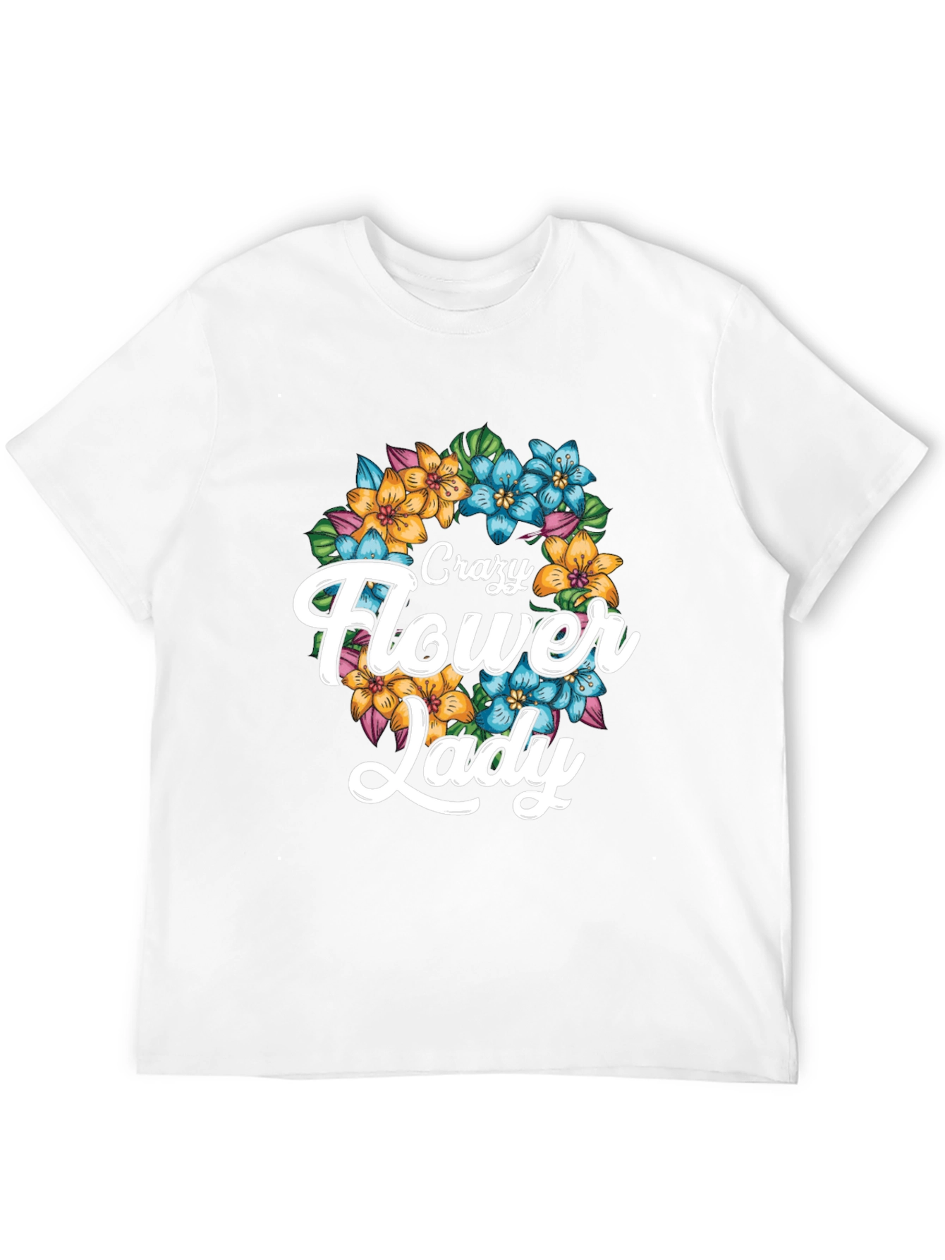 Crazy Flower Lady Graphic Tee