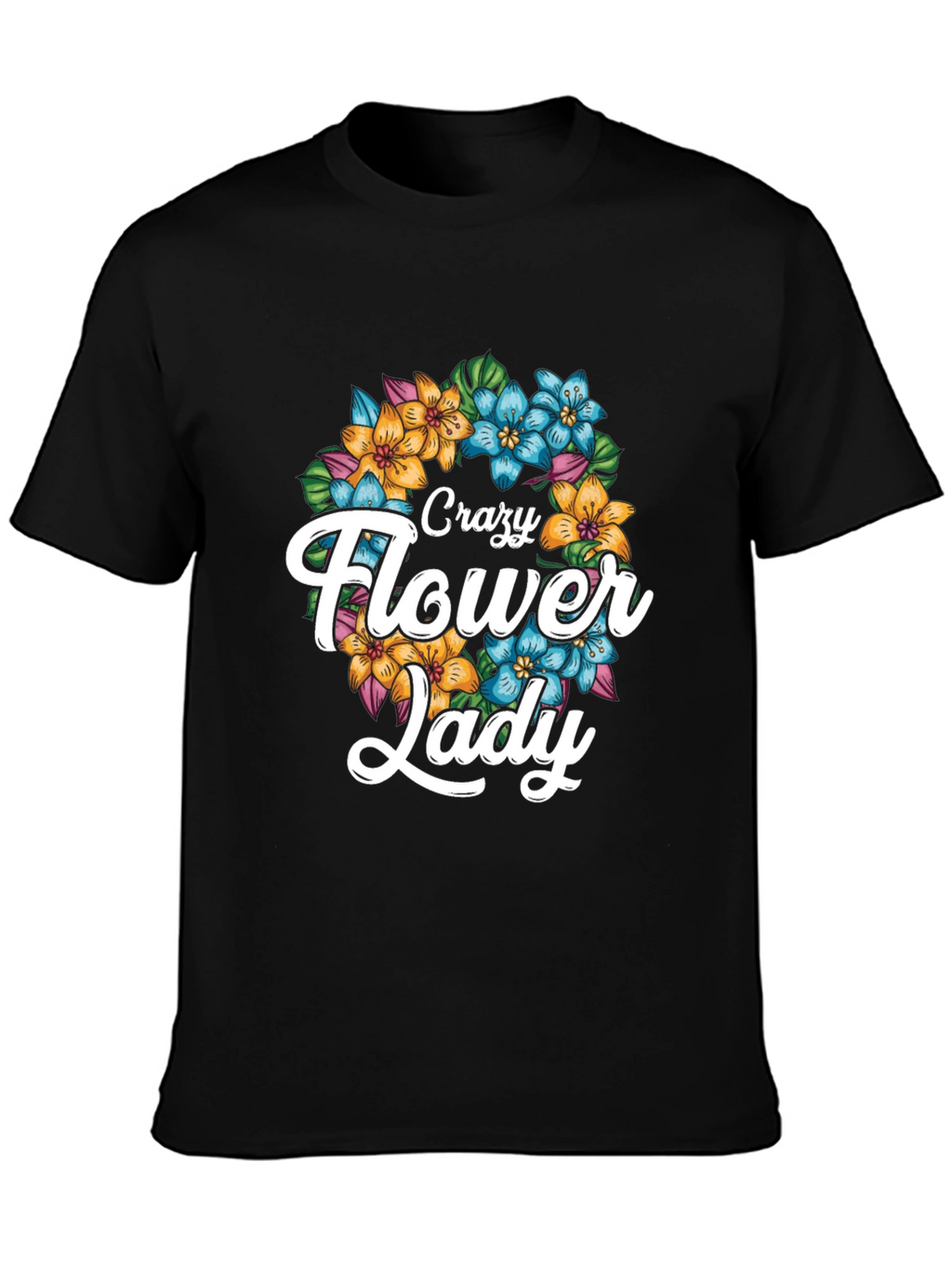 Crazy Flower Lady Graphic Tee