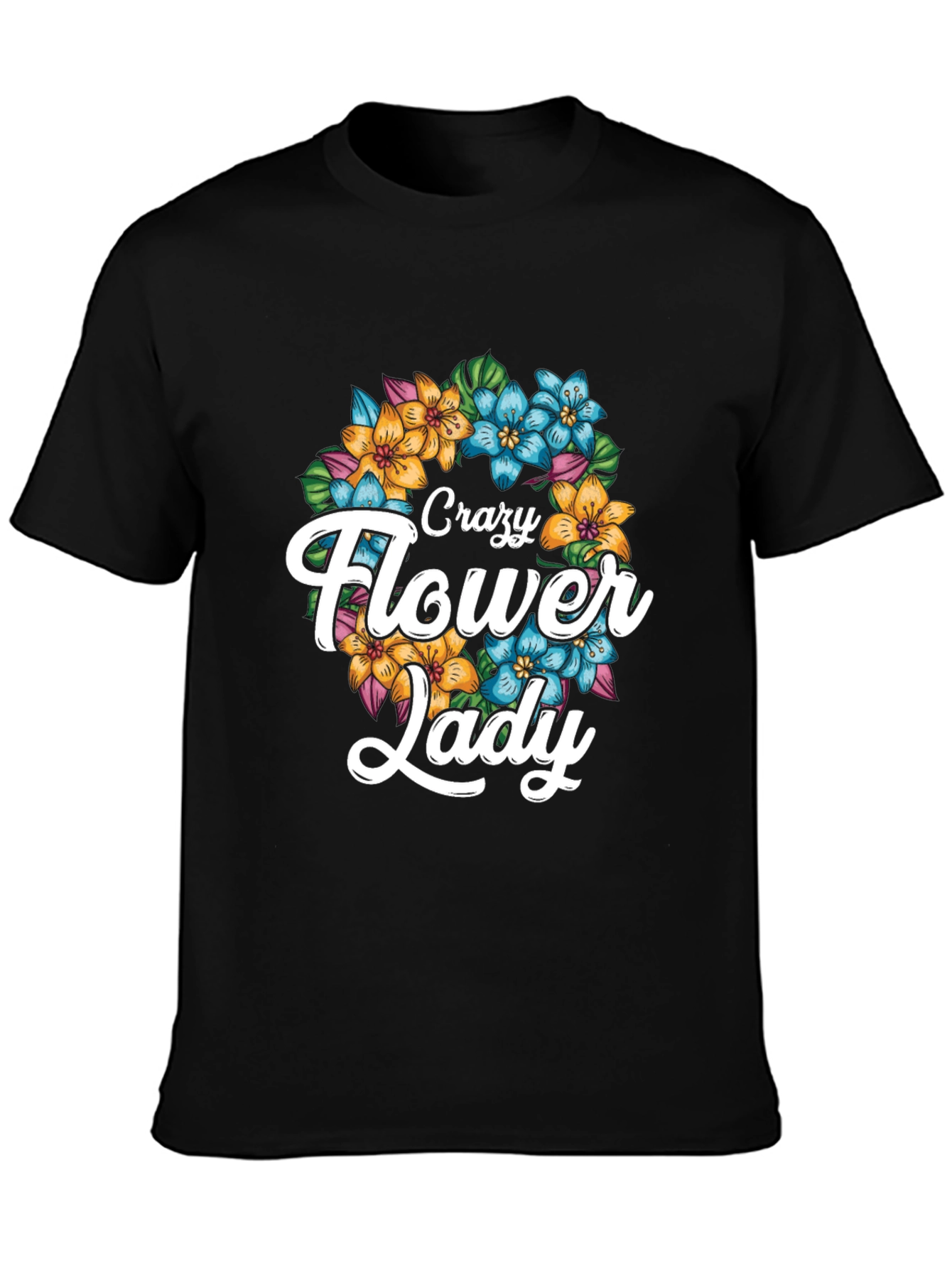 Crazy Flower Lady Graphic Tee
