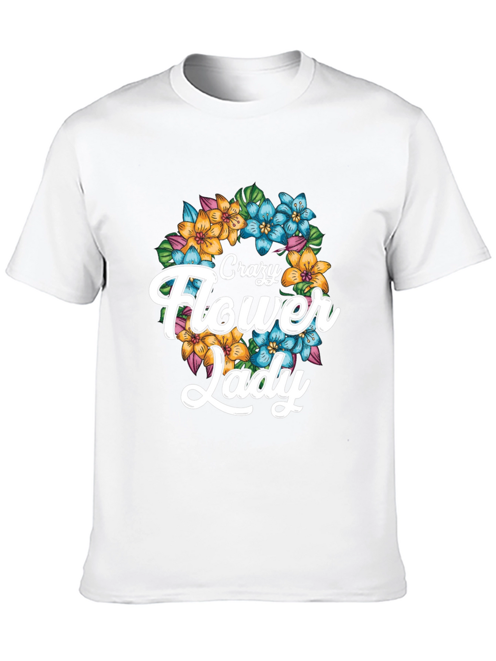 Crazy Flower Lady Graphic Tee