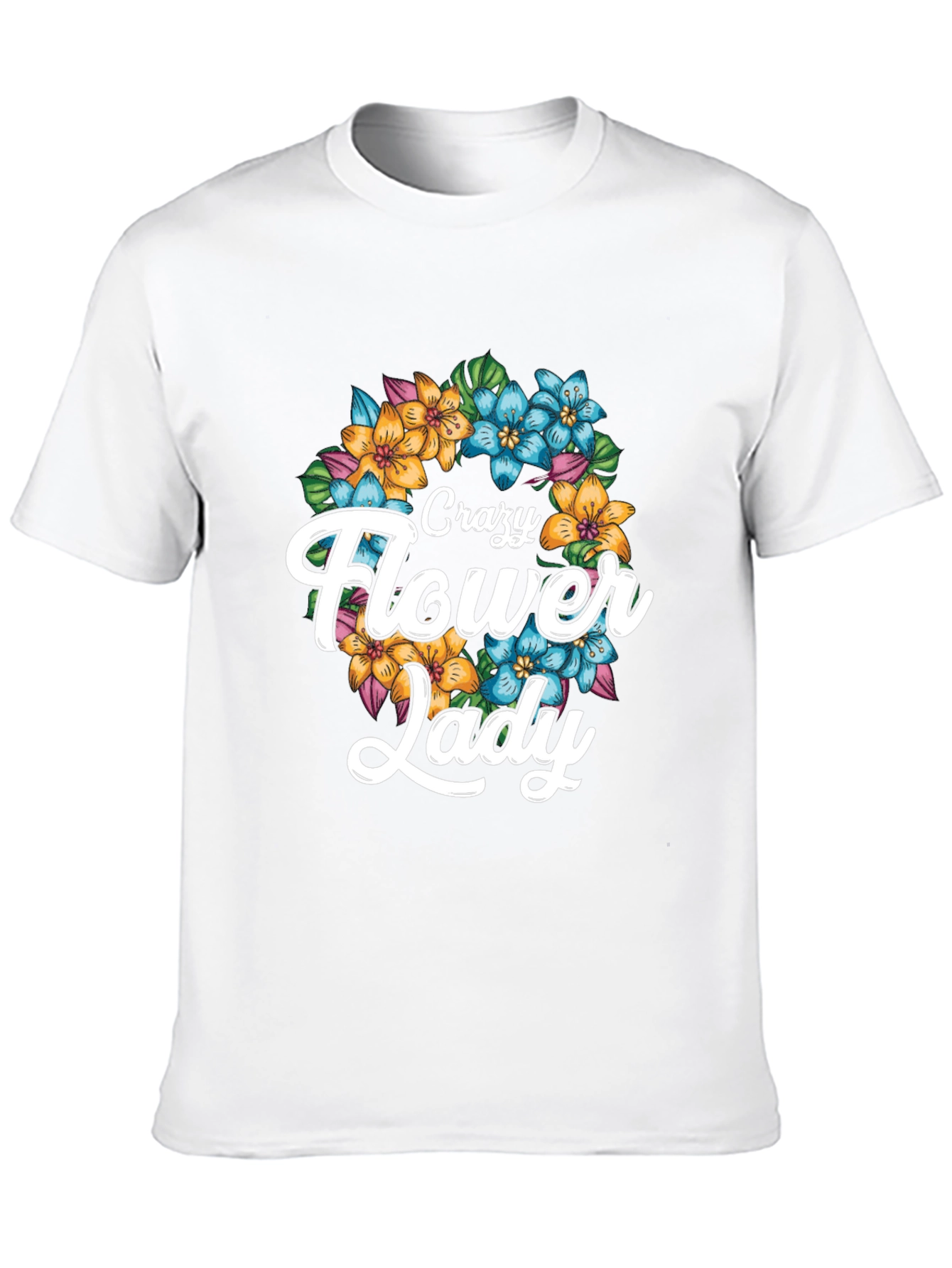 Crazy Flower Lady Graphic Tee