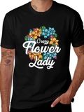 Crazy Flower Lady Graphic Tee
