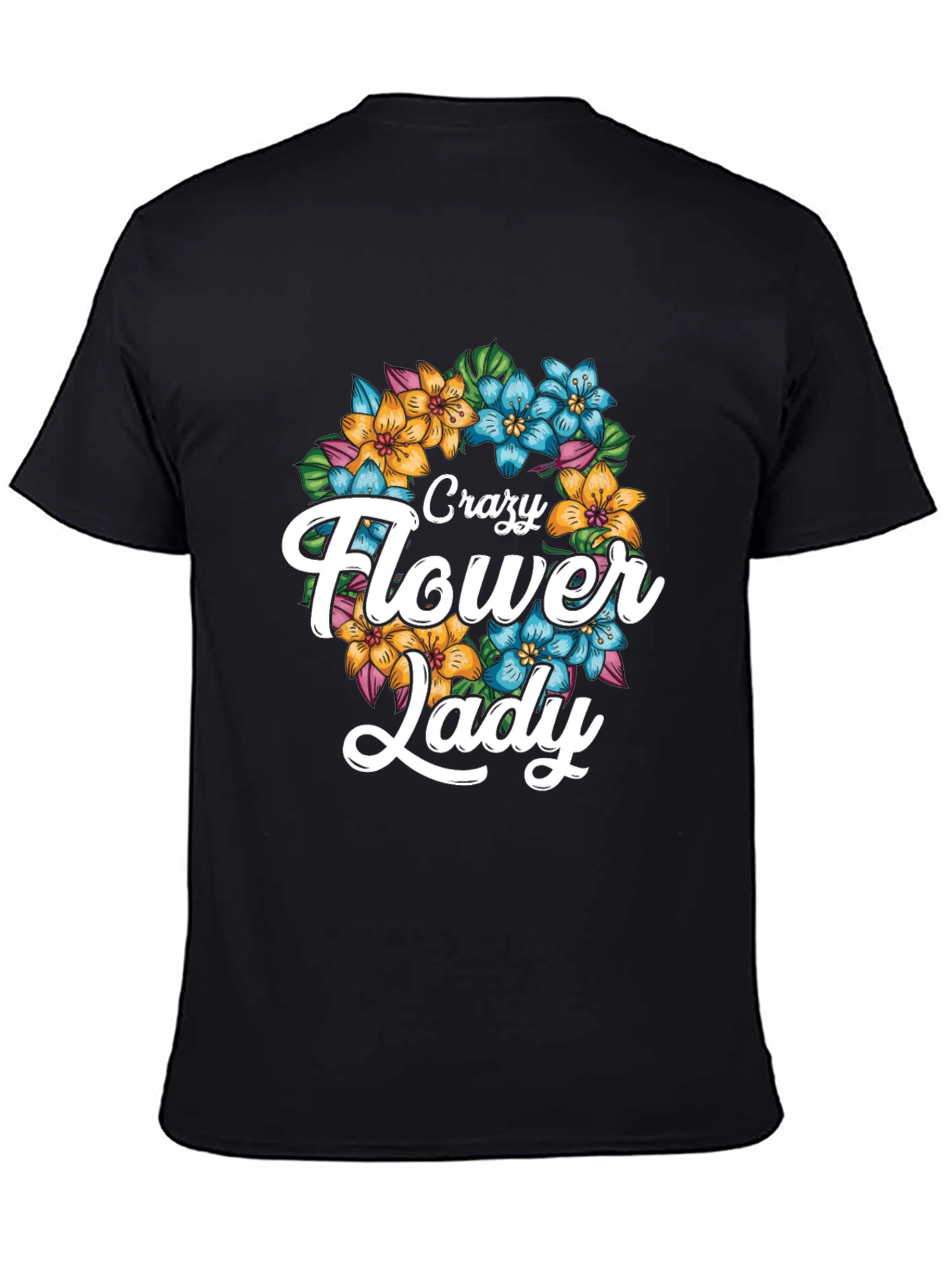 Crazy Flower Lady Graphic Tee