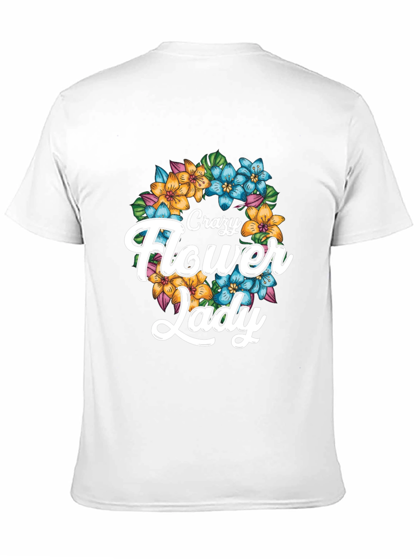 Crazy Flower Lady Graphic Tee