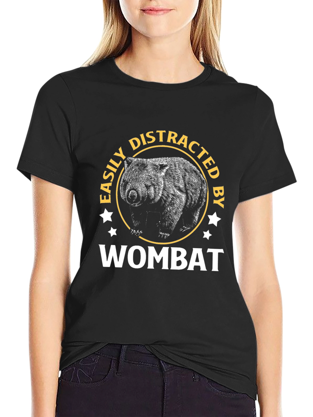 Easily Distracted By Wombat Graphic T-Shirt