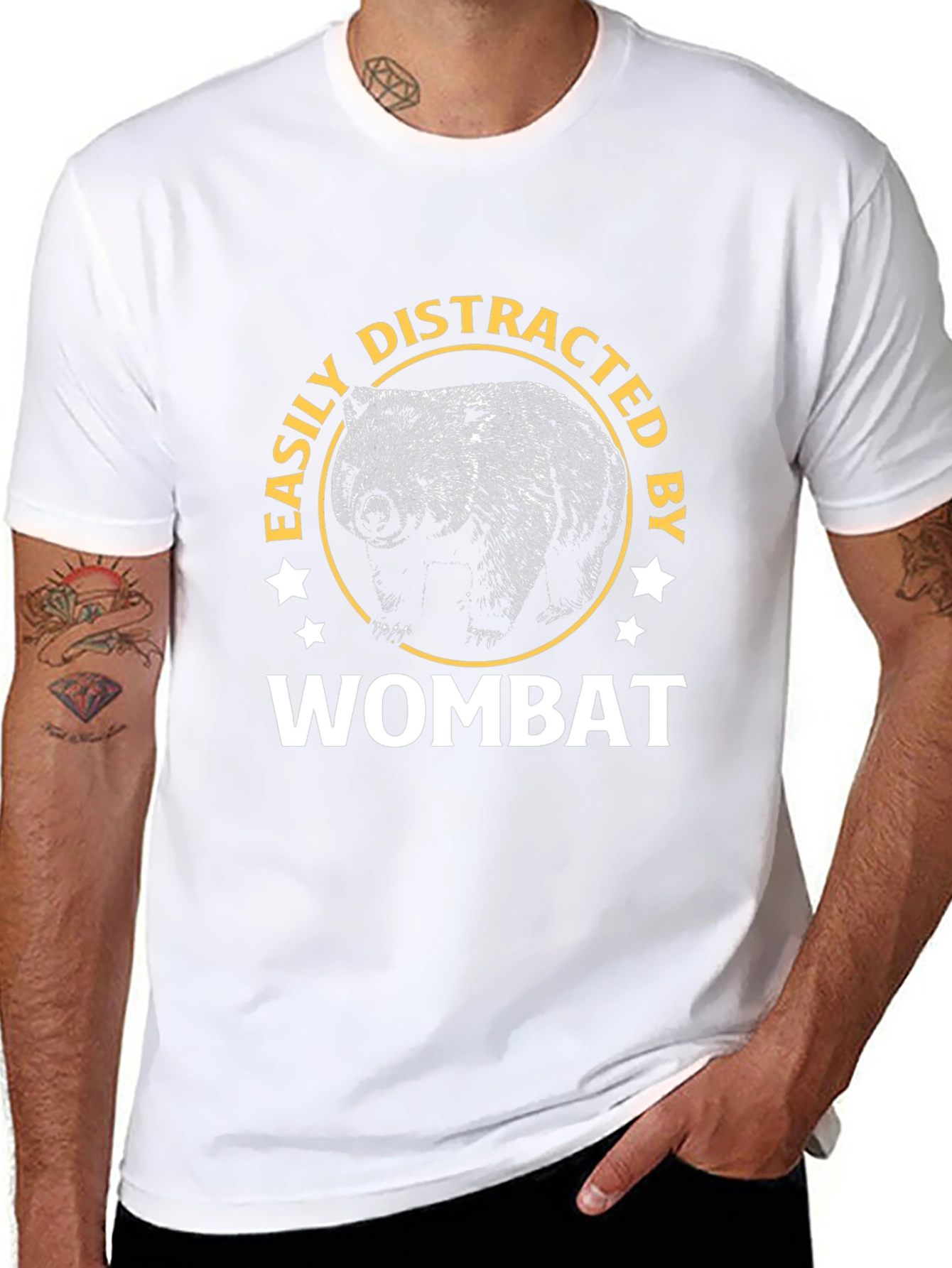 Easily Distracted By Wombat Graphic T-Shirt