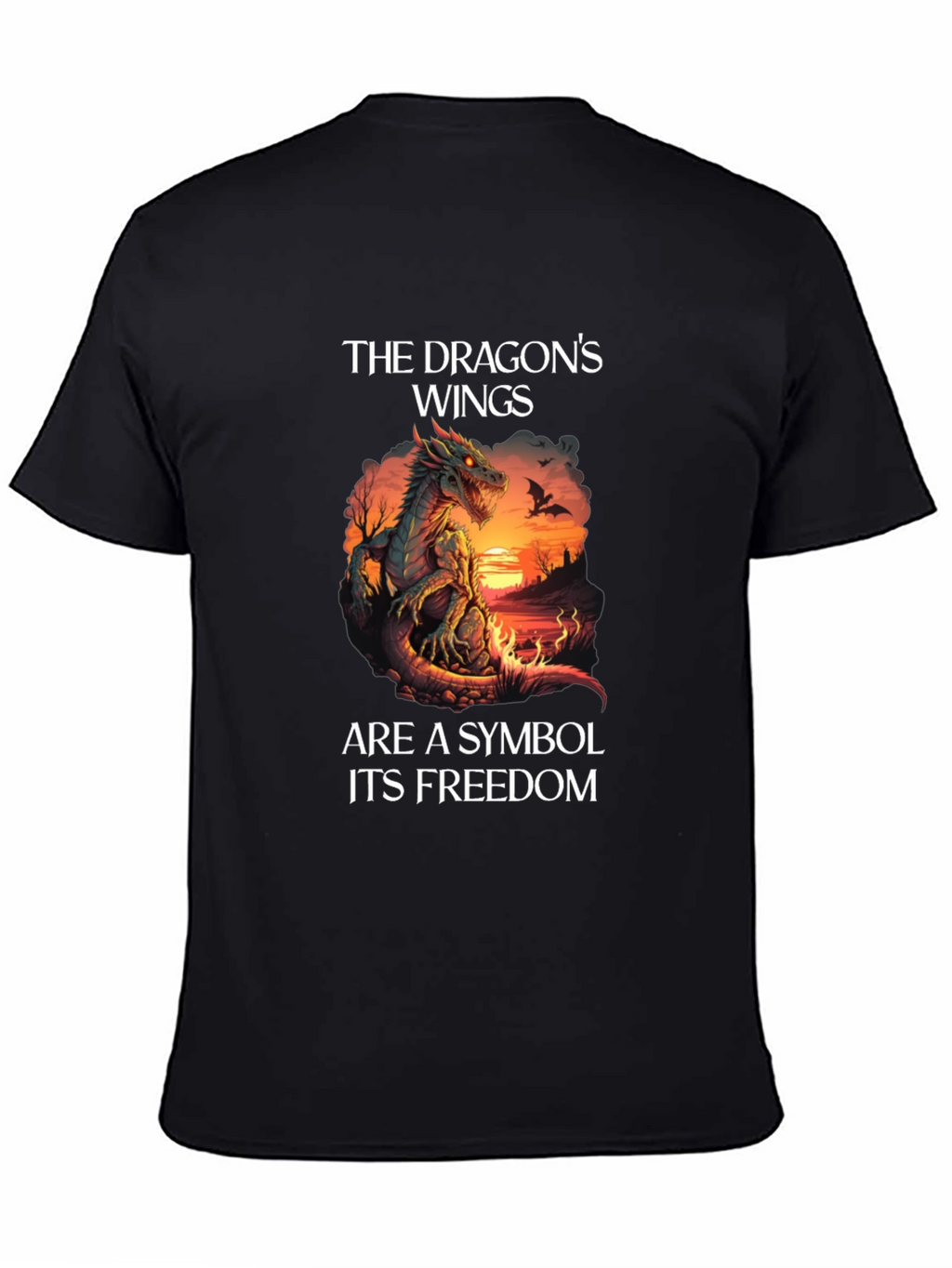 Dragon Wings Freedom Graphic T-Shirt