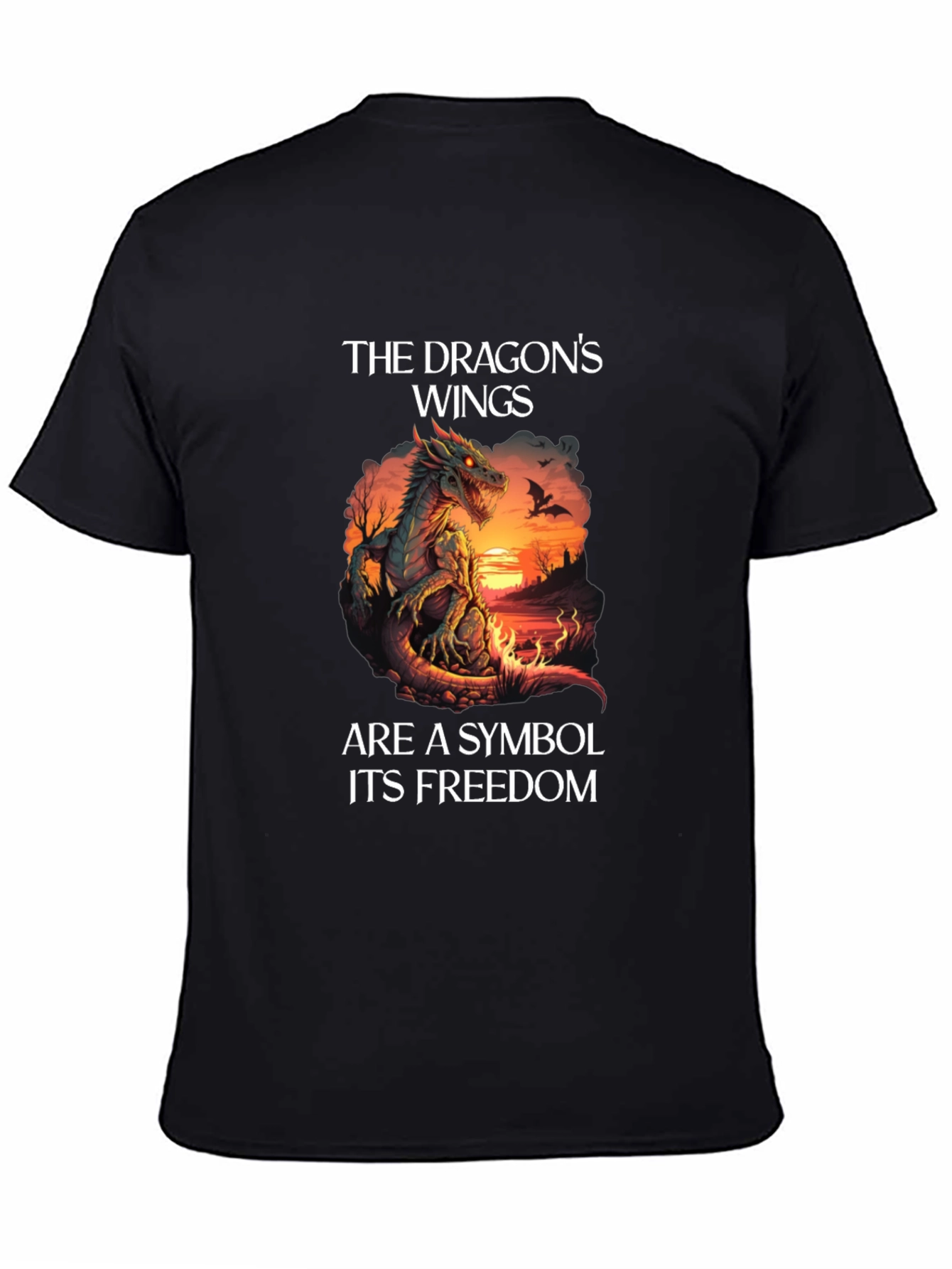 Dragon Wings Freedom Graphic T-Shirt