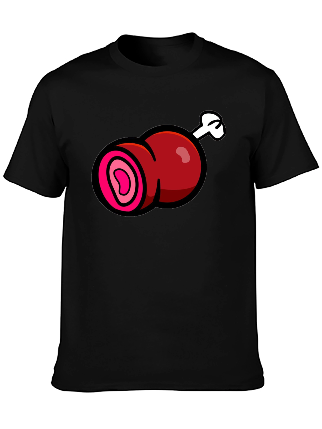 Cartoon Meat T-Shirt - Funny Graphic Tee