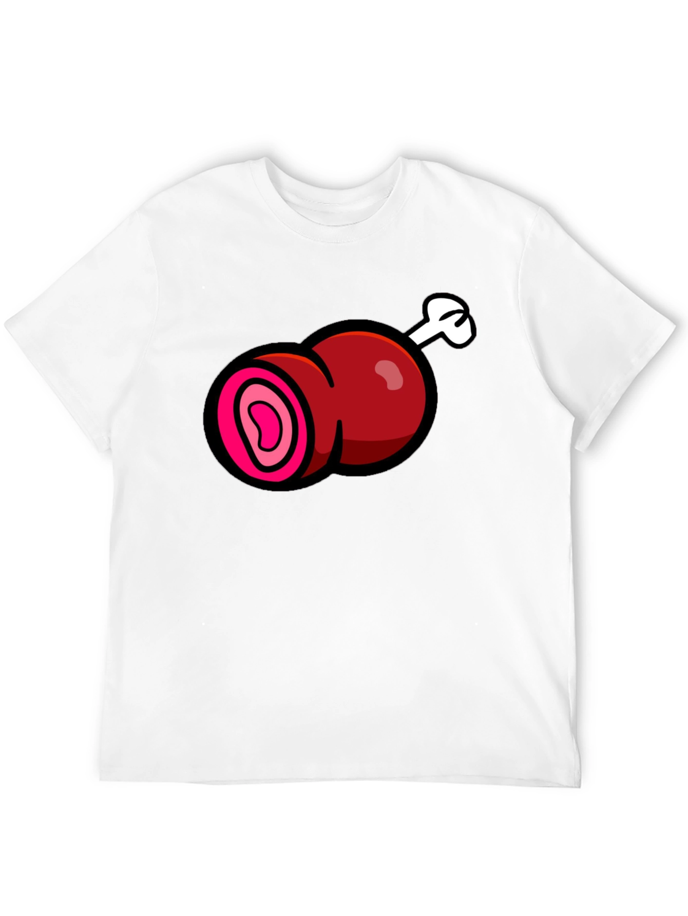 Cartoon Meat T-Shirt - Funny Graphic Tee