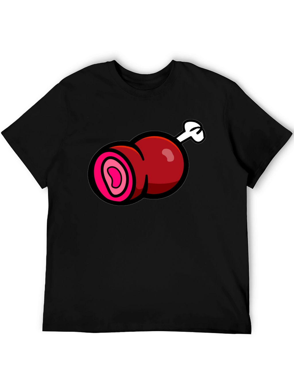 Cartoon Meat T-Shirt - Funny Graphic Tee