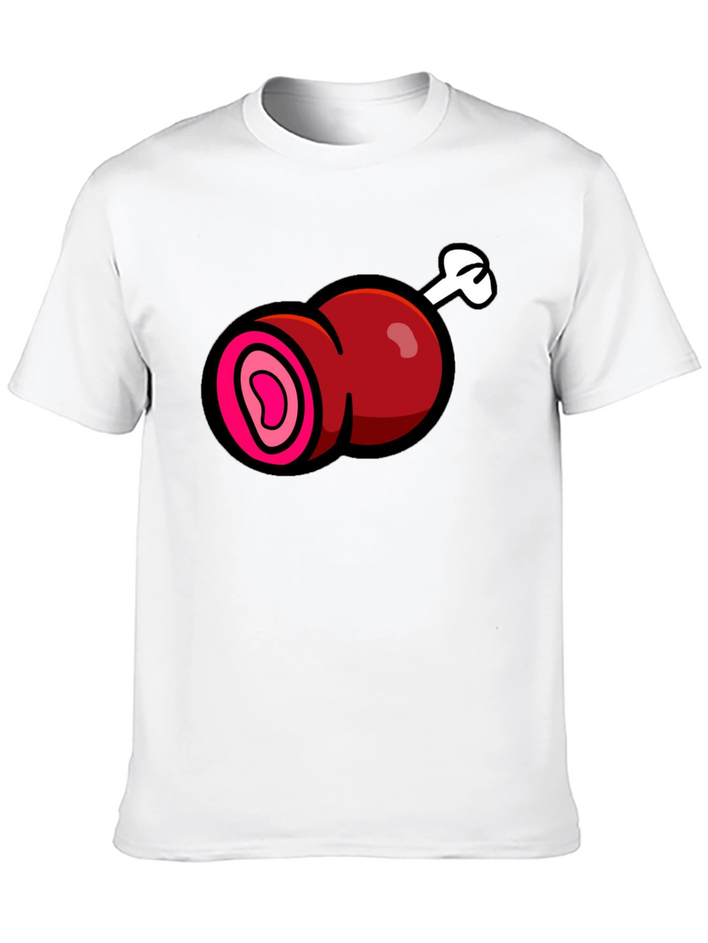Cartoon Meat T-Shirt - Funny Graphic Tee