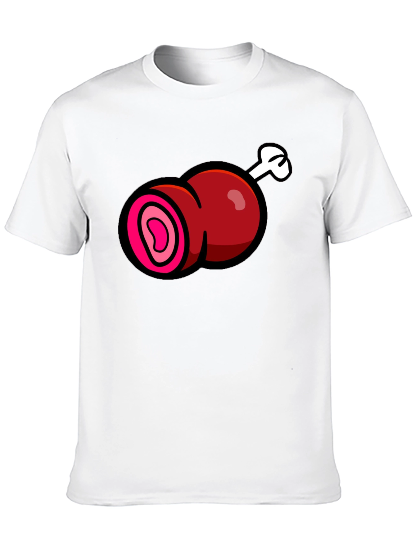 Cartoon Meat T-Shirt - Funny Graphic Tee