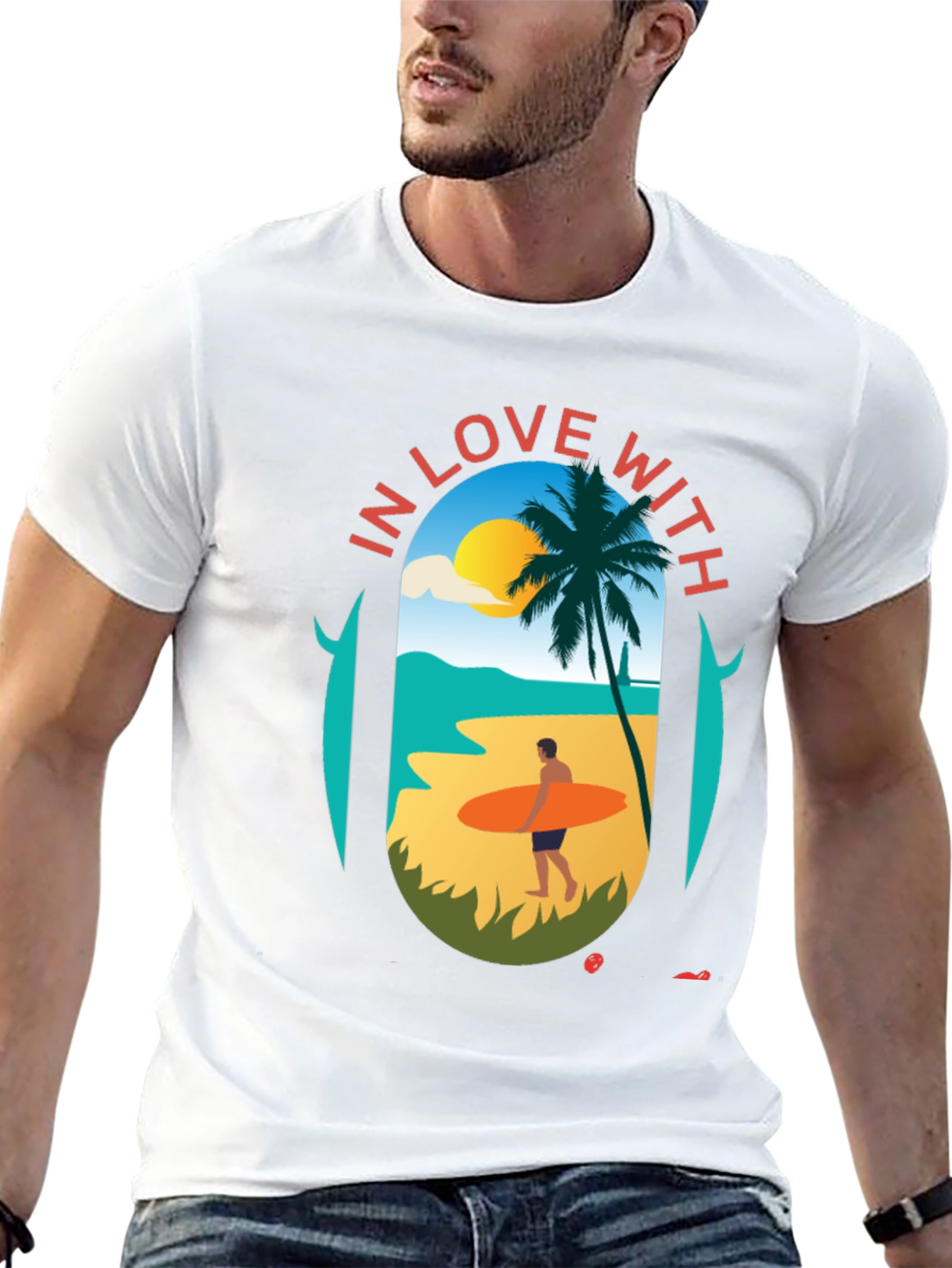 Love With the Beach Black T-Shirt