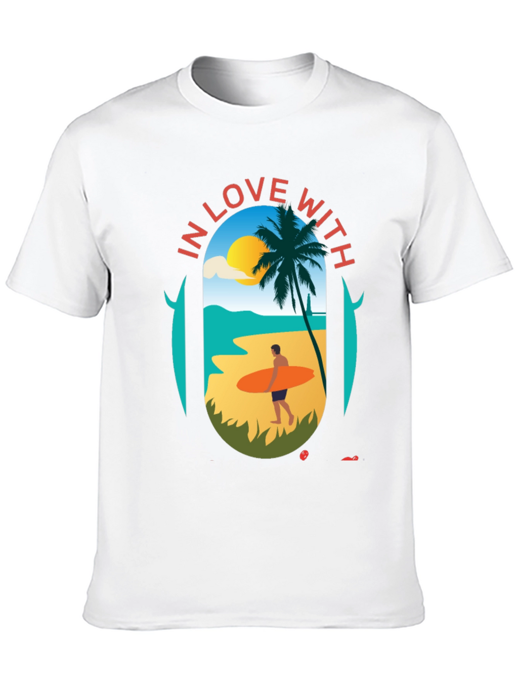 Love With the Beach Black T-Shirt